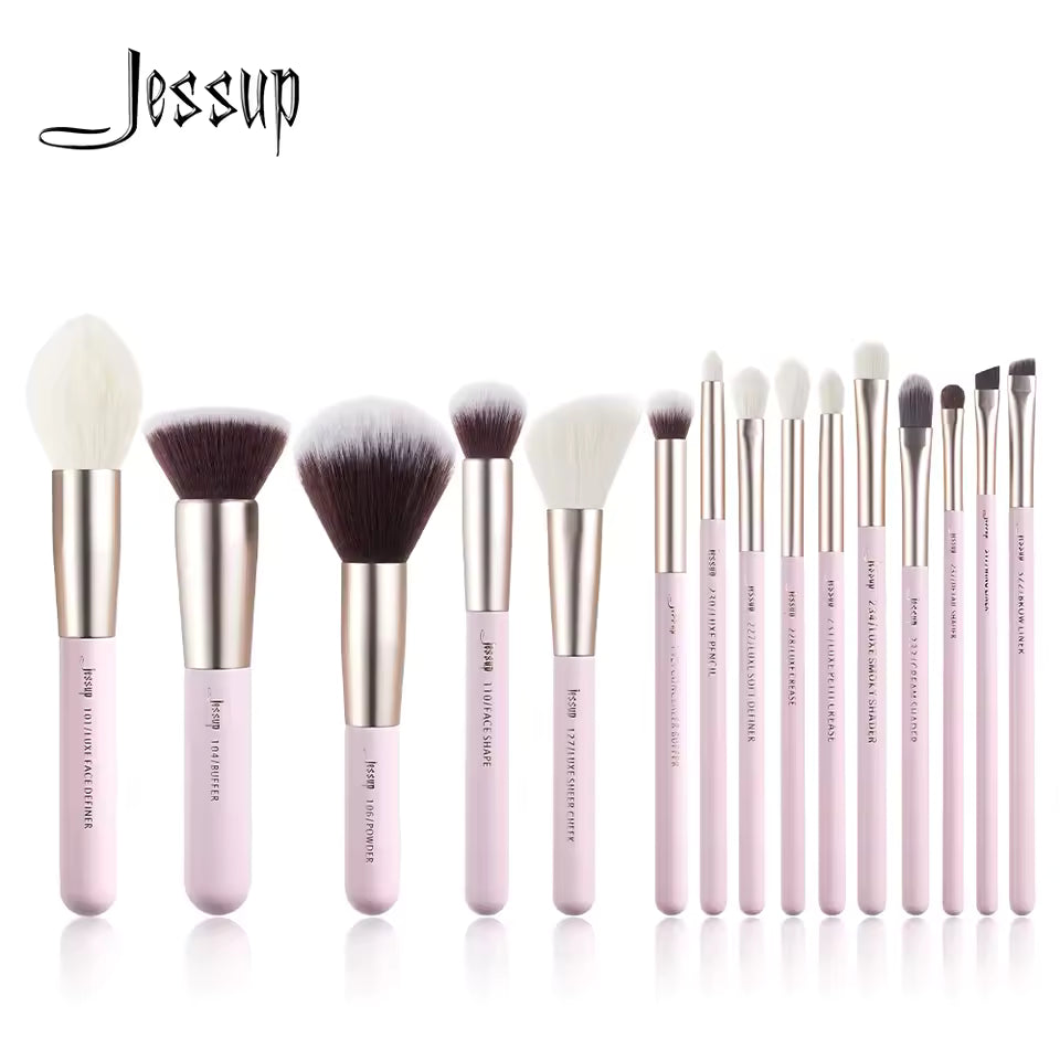 Jessup-Juego de brochas de maquillaje x 15