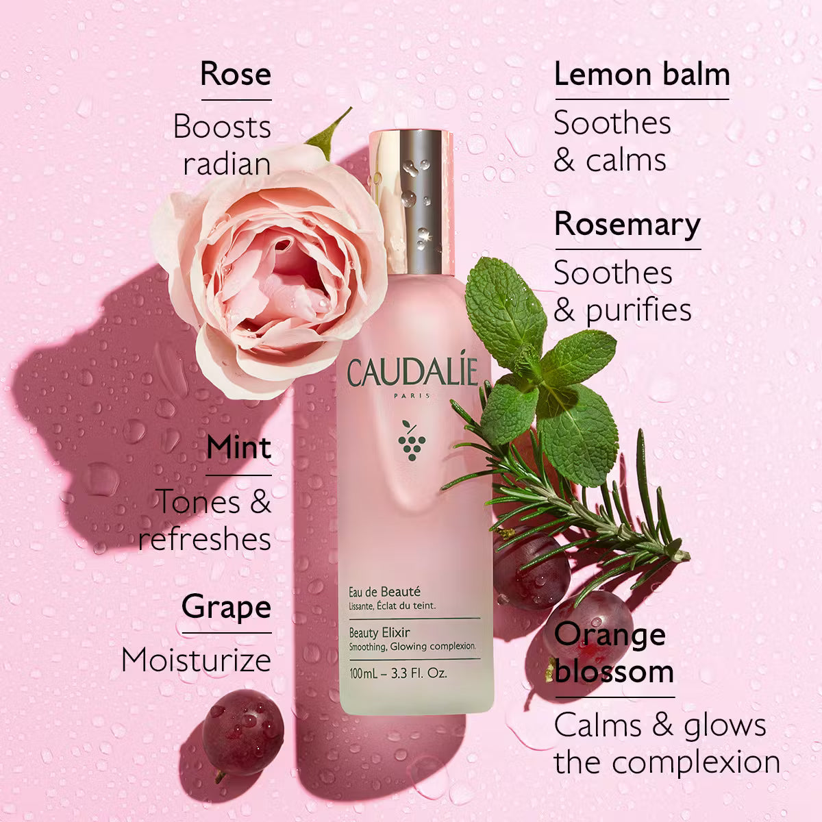 Caudalie Beauty Elixir Prep, Set, Glow Face Mist