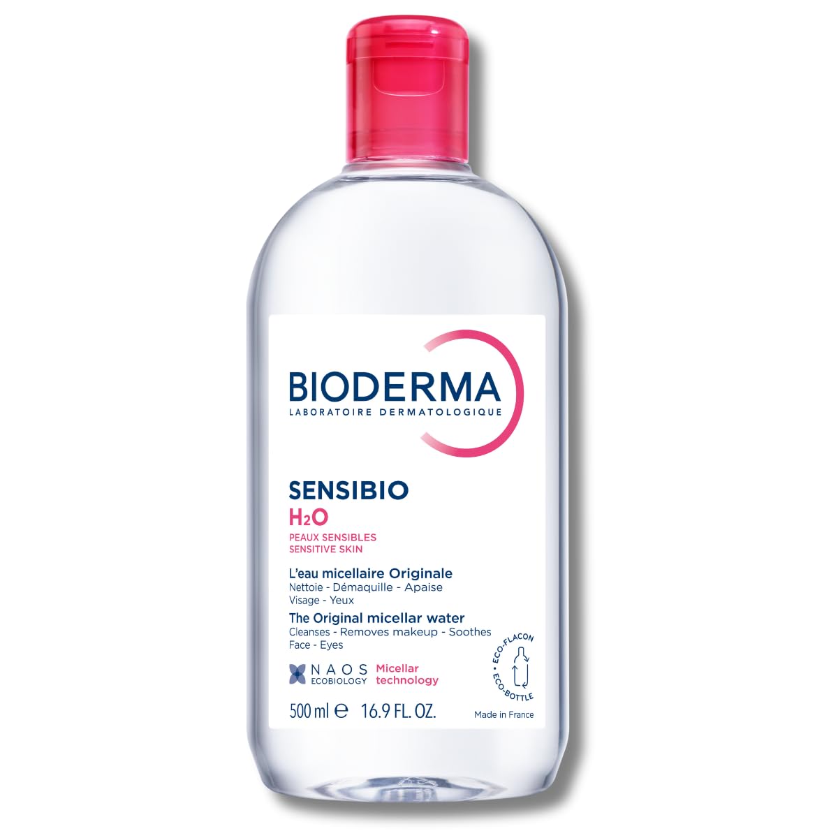 Bioderma - Sensibio - Agua Micelar H2O - Limpiador Desmaquillante - Limpiador Facial para Piel Sensible