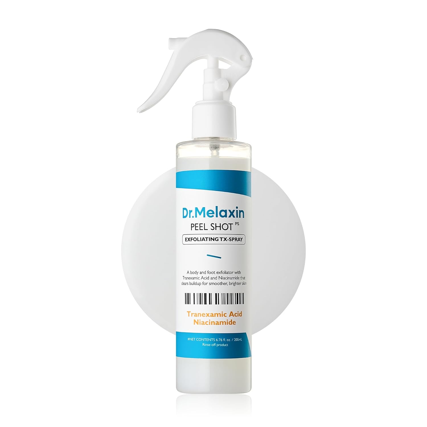 Dr.Melaxin Peel Shot Exfoliante TX-Spray 200 ml - 99 % de ácido tranexámico y niacinamida.