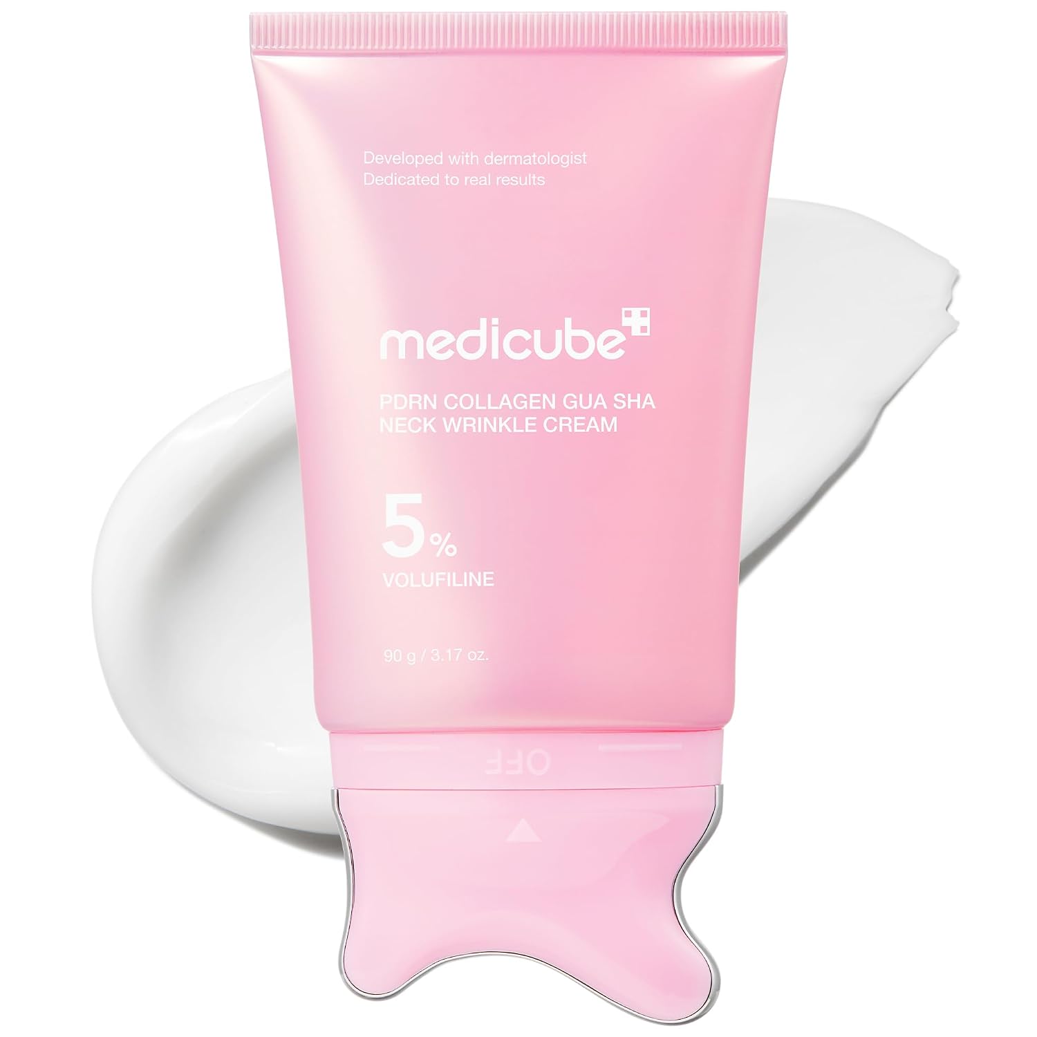 Medicube PDRN Collagen Gua Sha Neck Wrinkle Cream - Firming, Contour Care