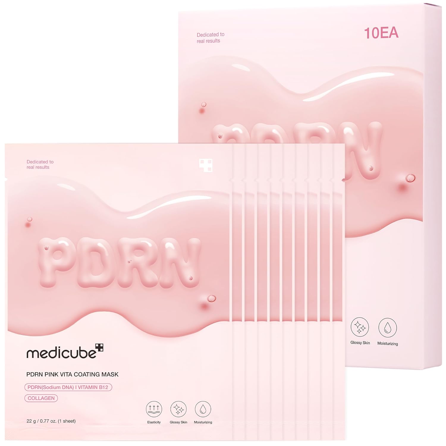 medicube Salmon DNA PDRN Pink Vita Coating Sheet Mask 10EA