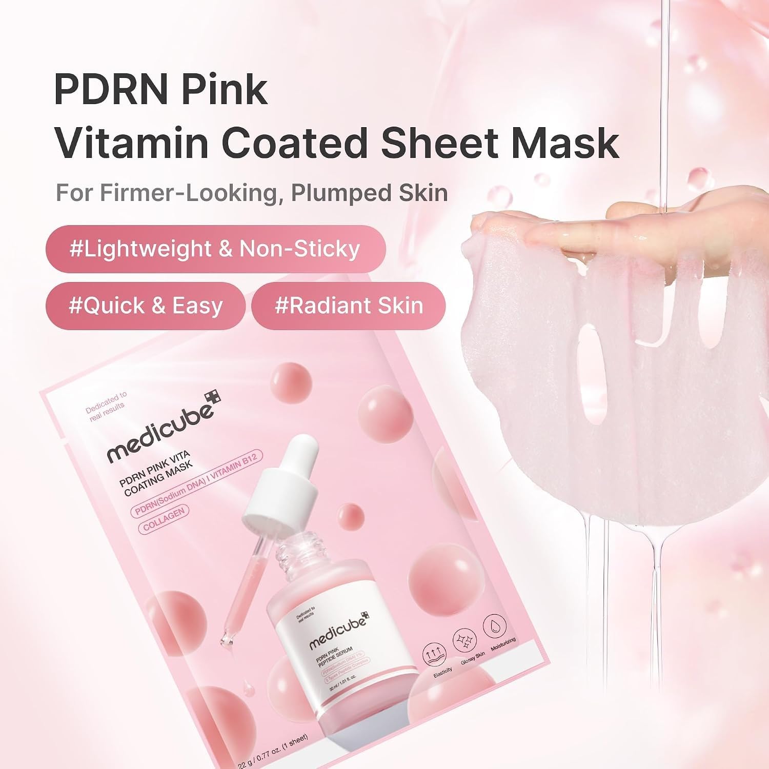 Medicube Salmon DNA PDRN Pink Vita Coating Sheet Mask