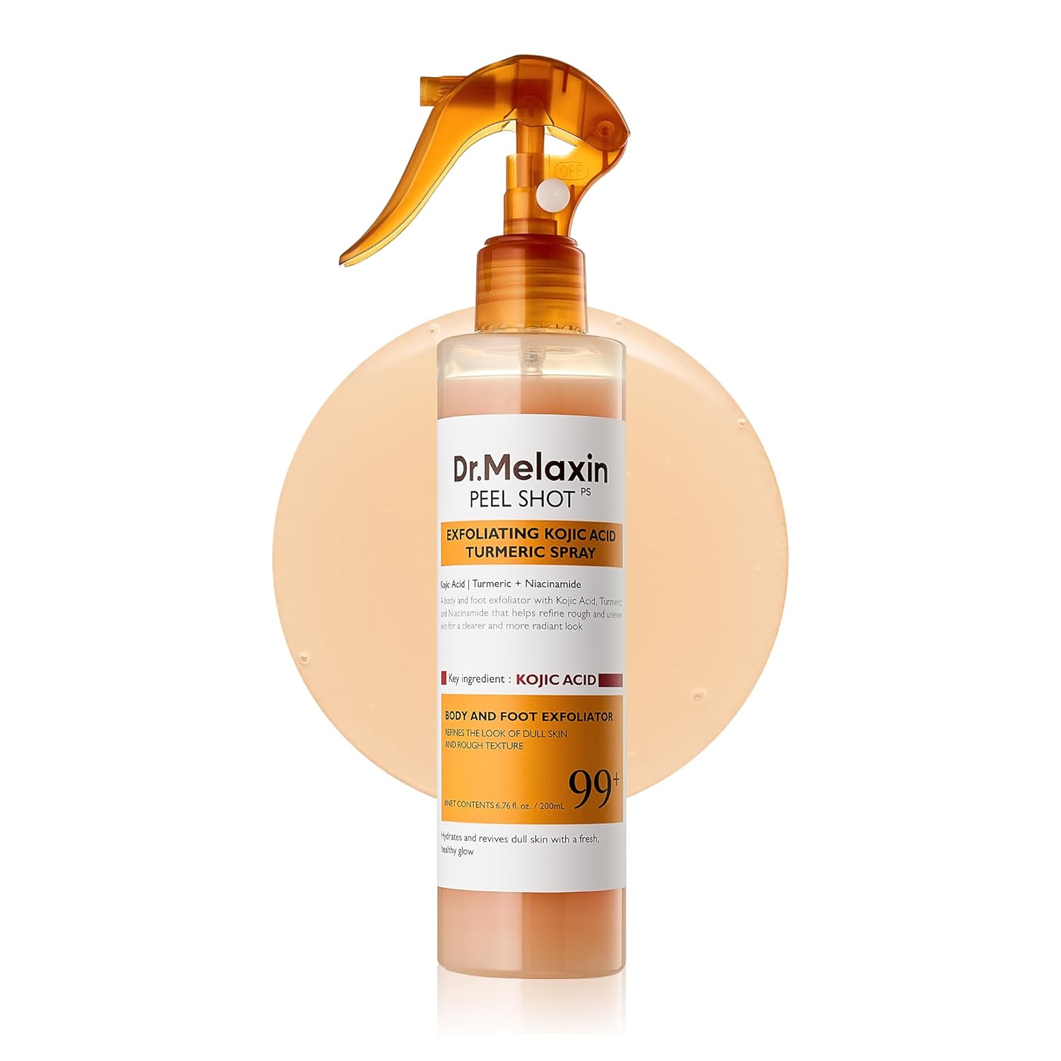 Dr.Melaxin Peel Shot Exfoliante Corporal con Ácido Kójico y Cúrcuma en Spray 200 ml