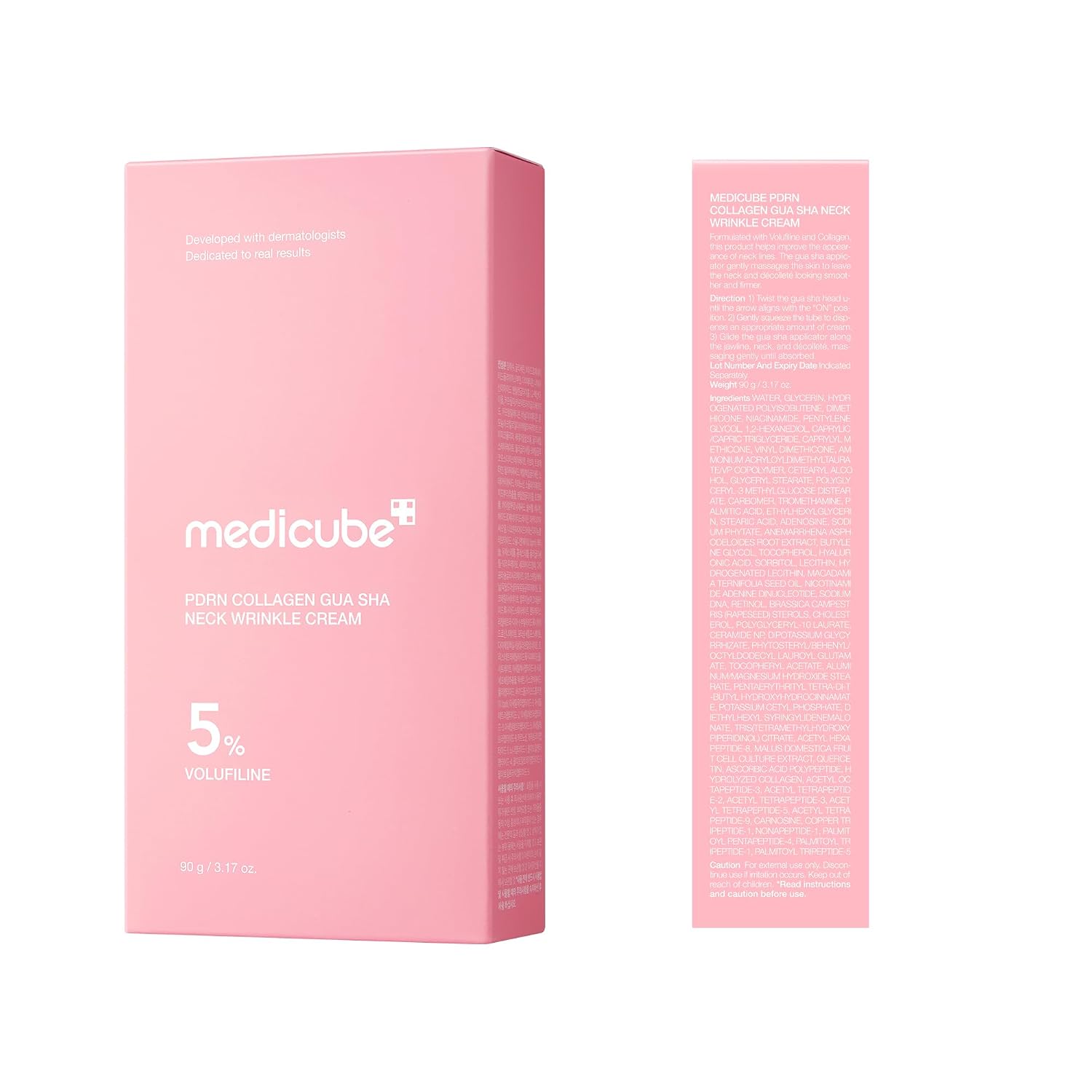 Medicube PDRN Collagen Gua Sha Neck Wrinkle Cream - Firming, Contour Care