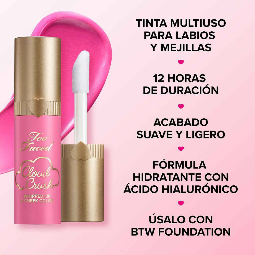 TOO FACED set edición especial cloud crush lip and cheek duo - blush líquido duo