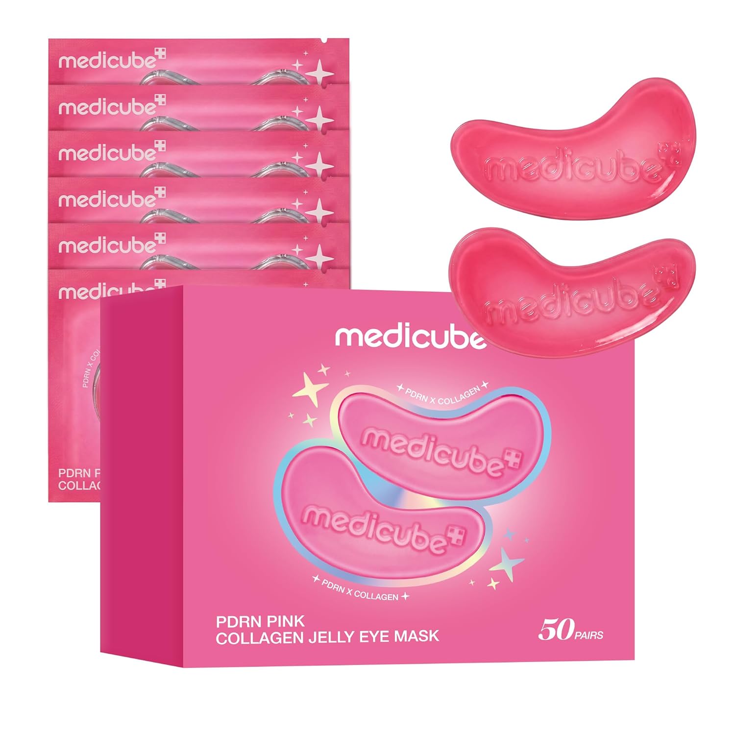 MEDICUBE PDRN Parches de ojos colágeno rosa x50 pares