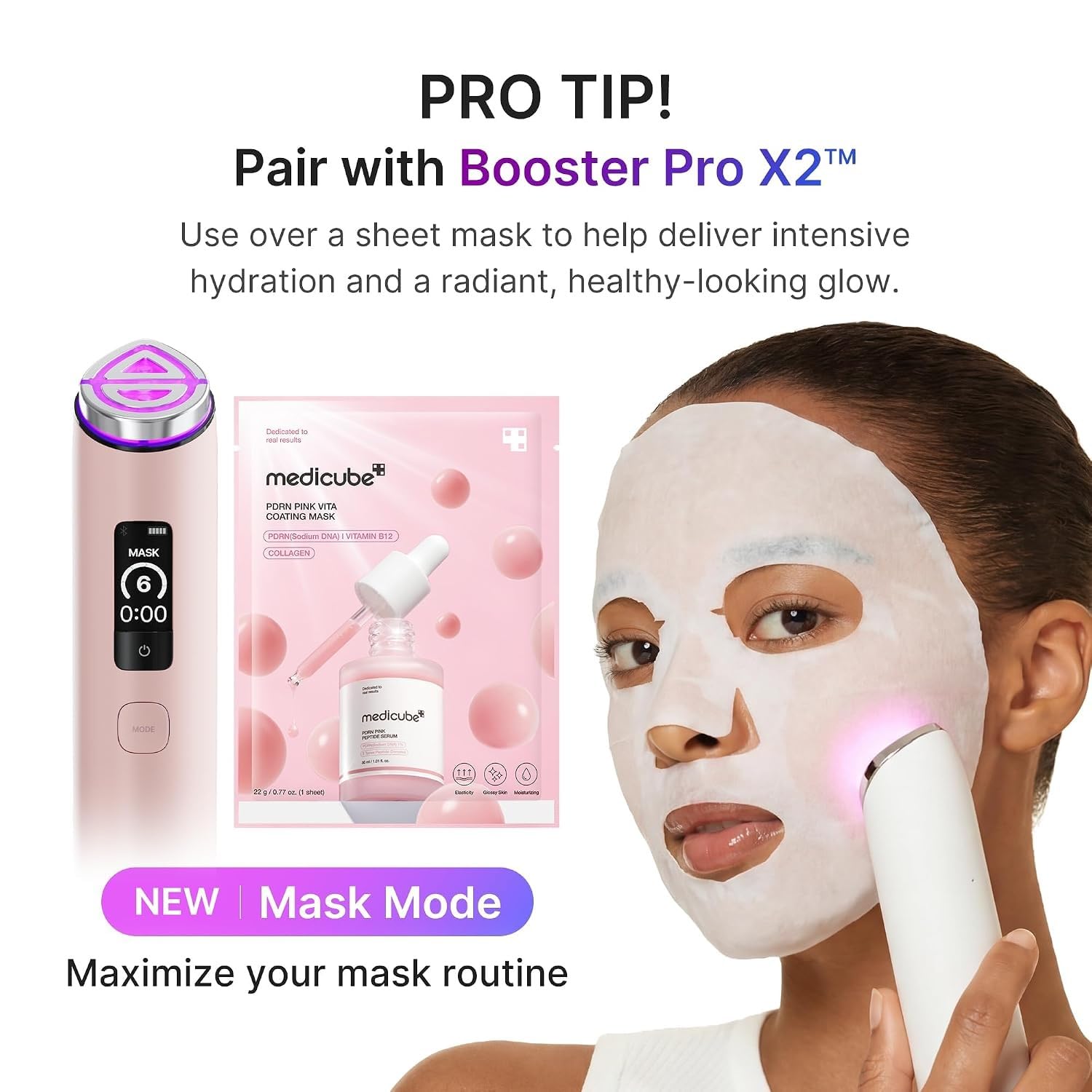 Medicube Salmon DNA PDRN Pink Vita Coating Sheet Mask