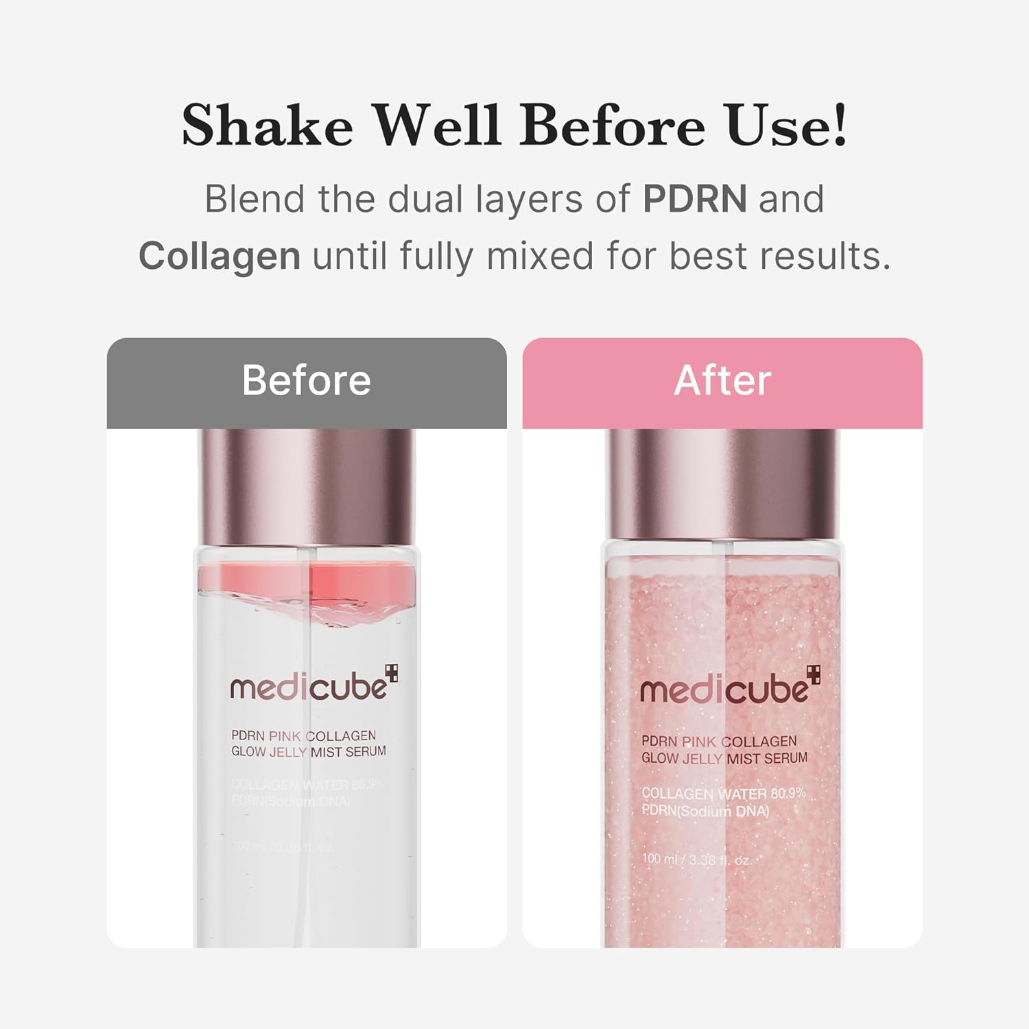 medicube Pink PDRN - Suero de colágeno Glow Jelly Mist
