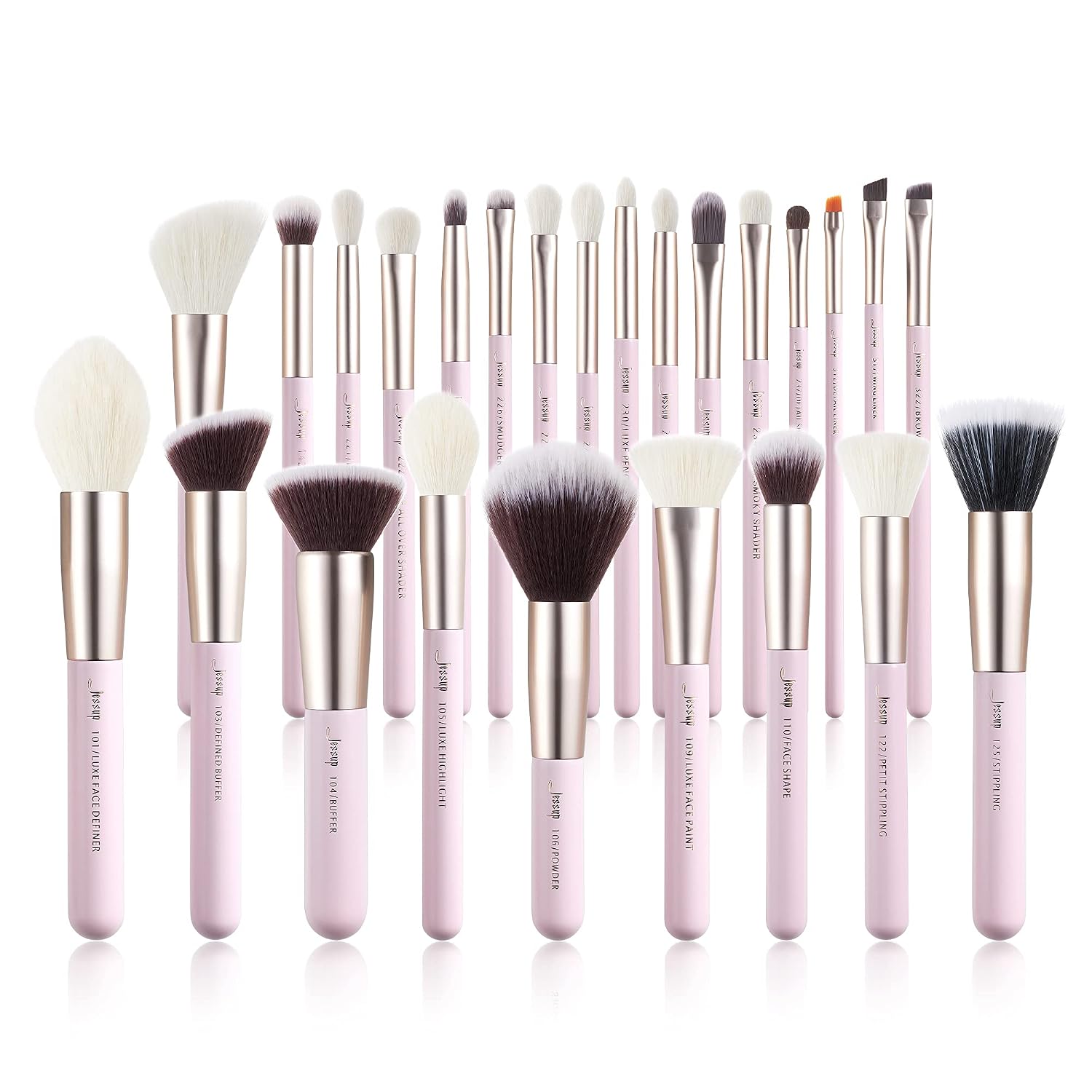 Jessup set de brochas de maquillaje, 25 piezas