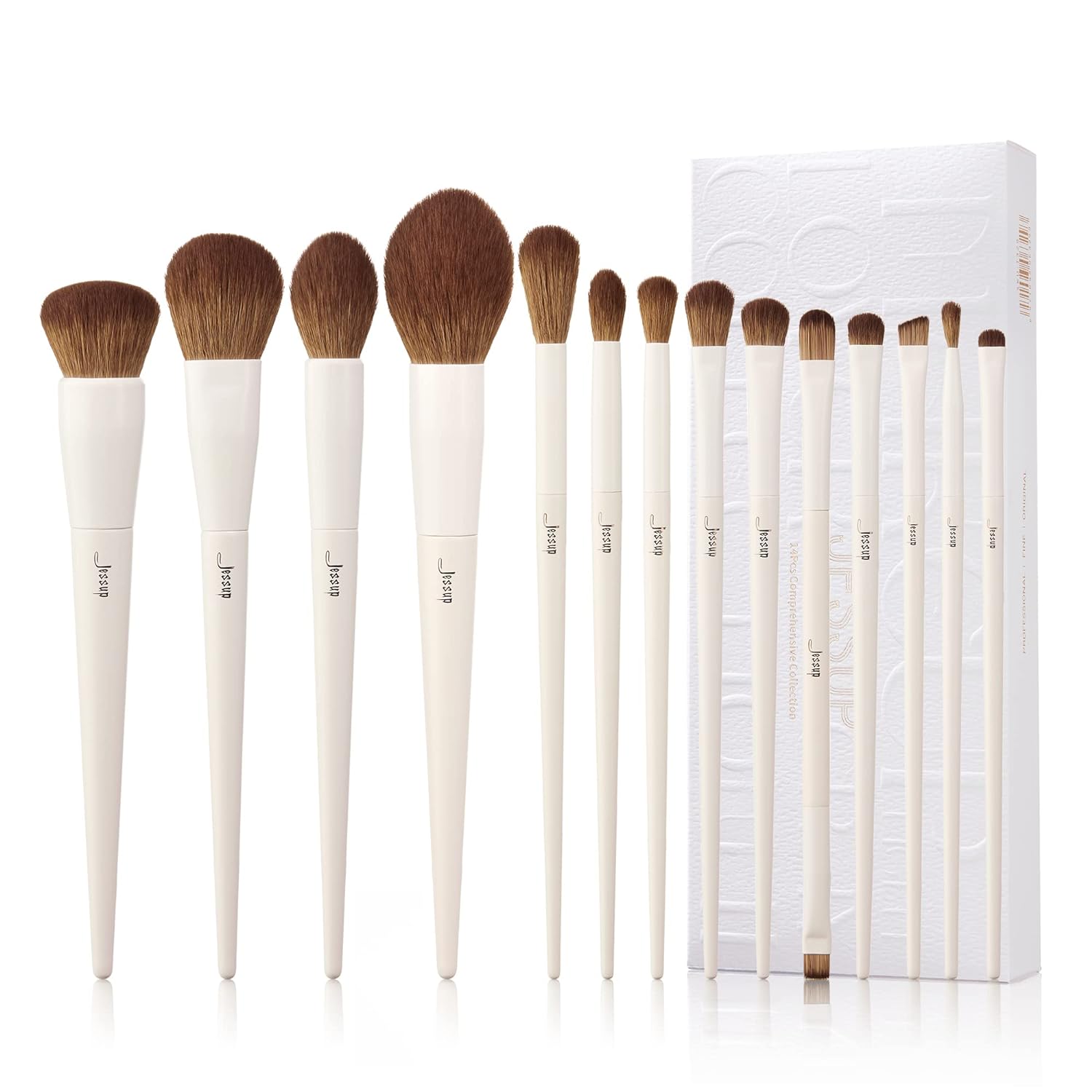 Jessup Set de brochas de maquillaje, 14 piezas