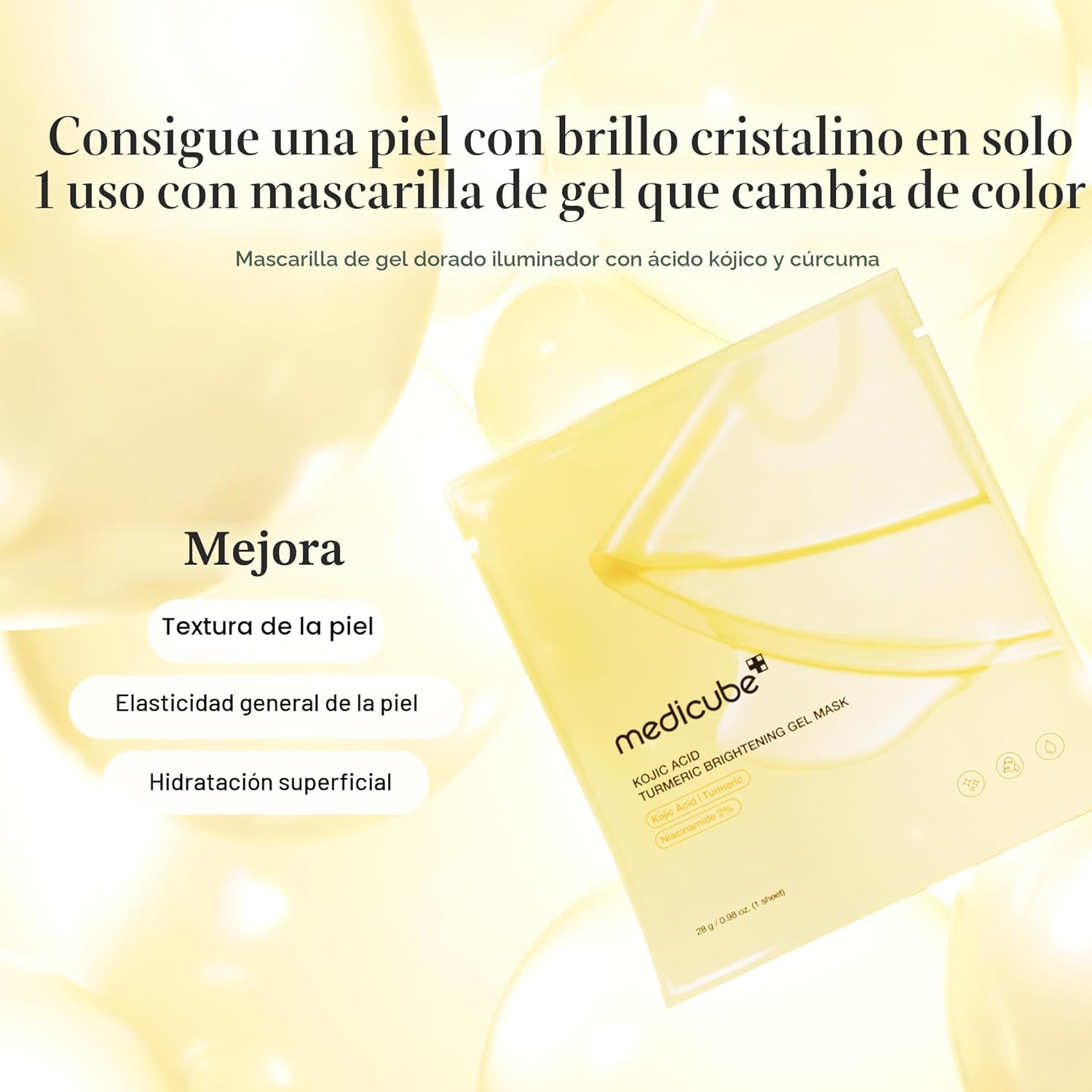medicube kojic acid turmeric gel mask x4