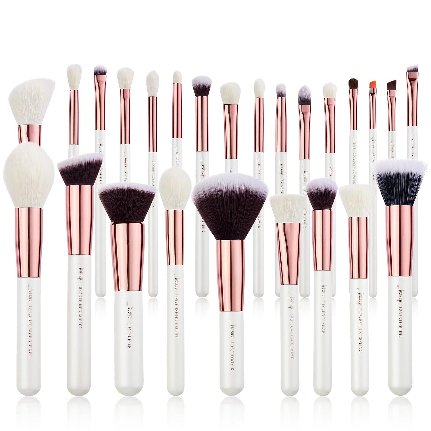 Jessup set de brochas de maquillaje, 25 piezas