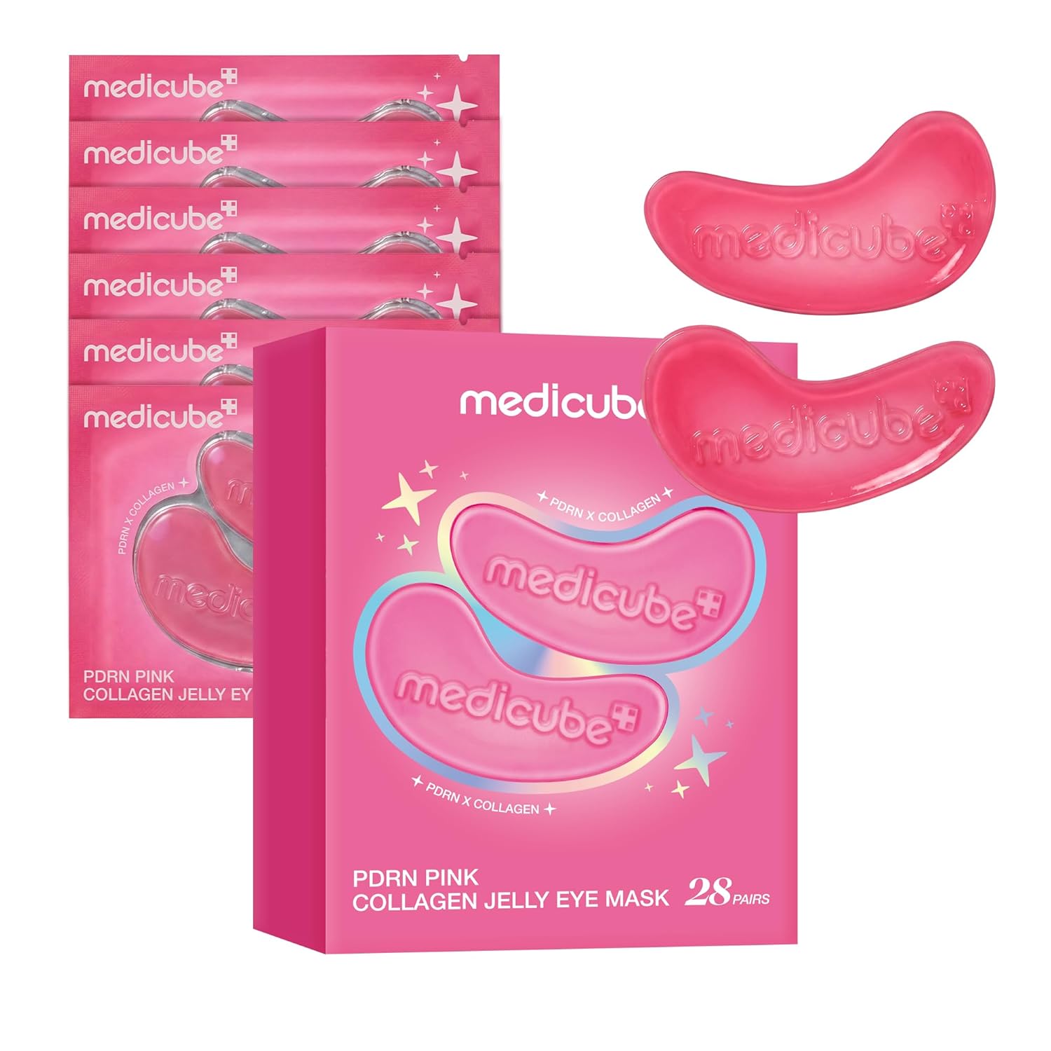 MEDICUBE PDRN Parches de ojos colágeno rosa