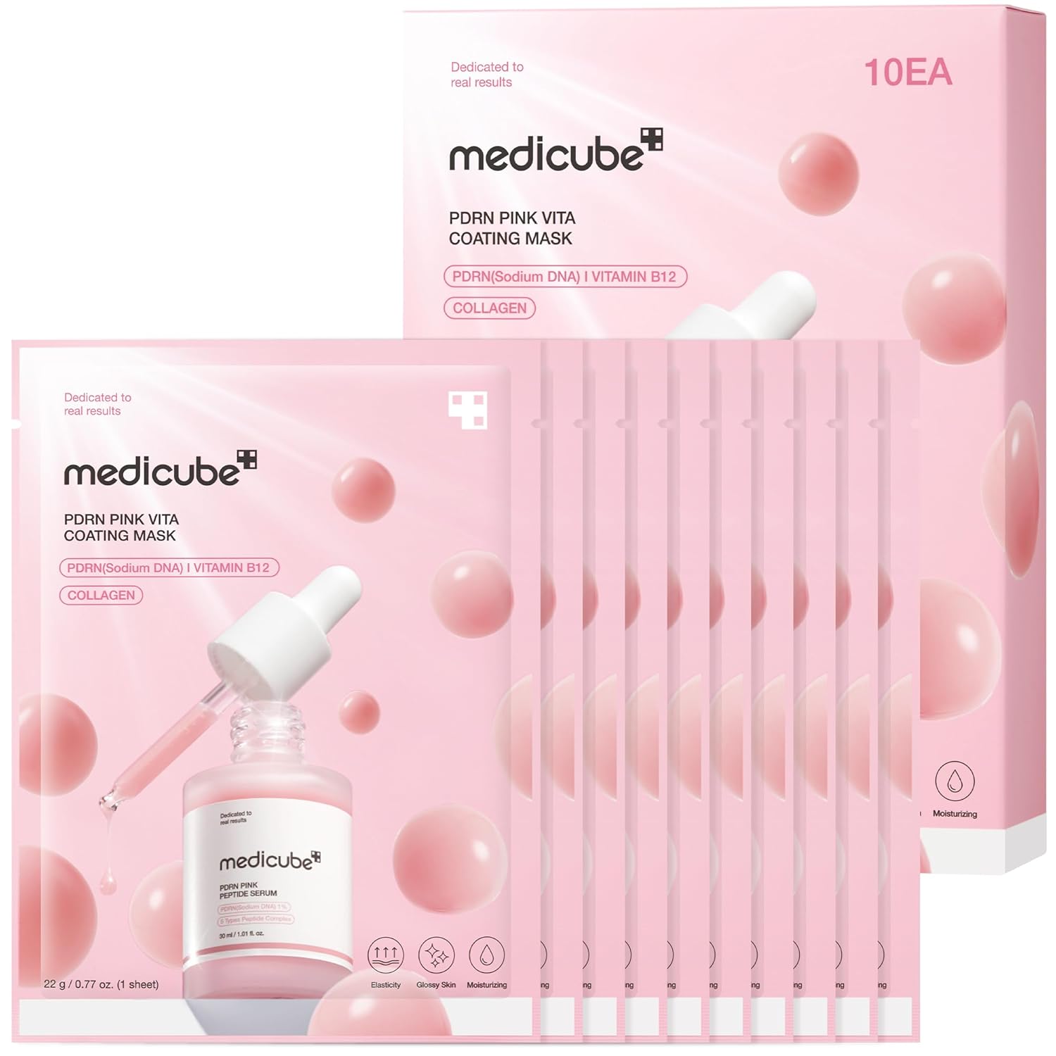 Medicube PDRN - Máscarilla de péptido rosa EN VELO X10