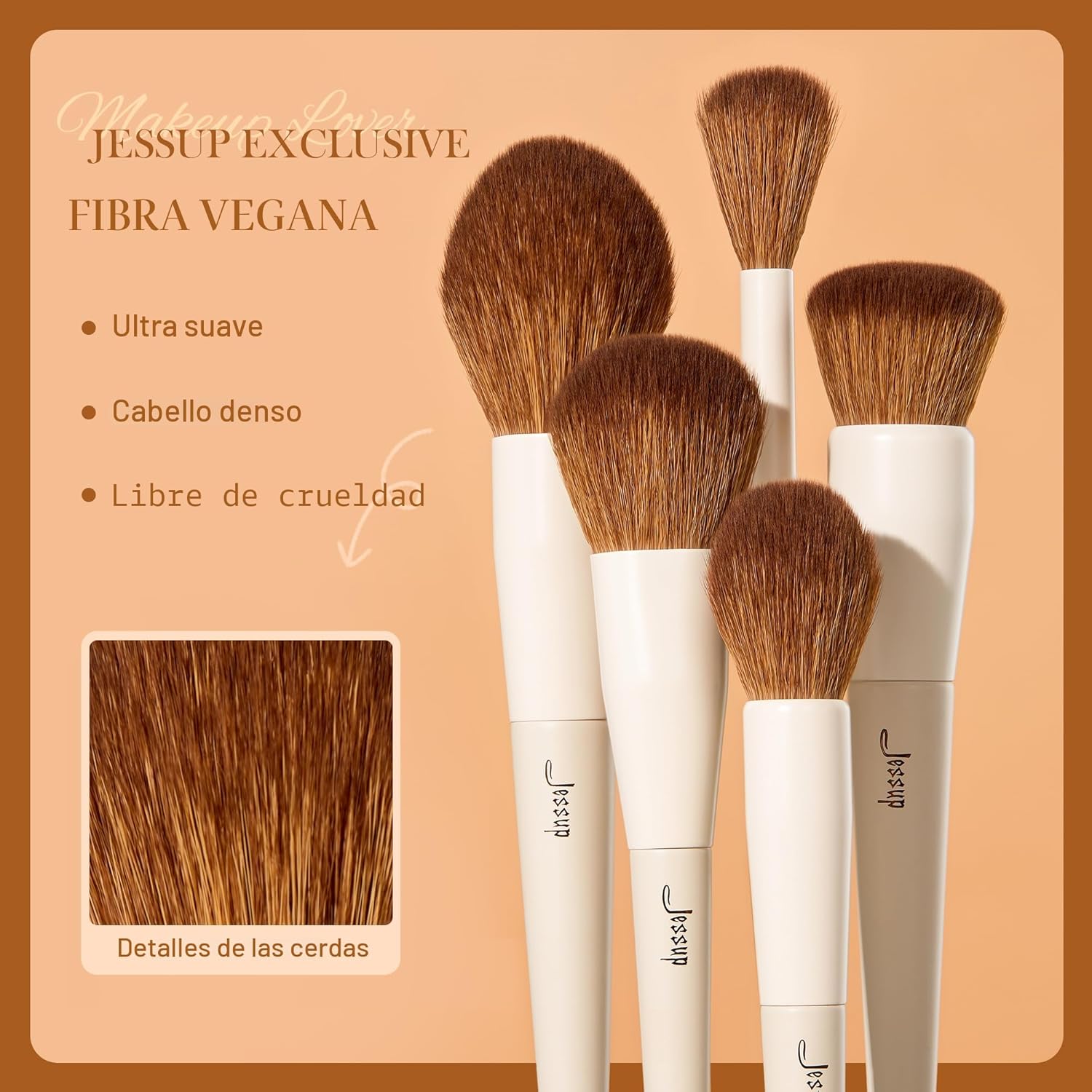 Jessup Juego de Brochas de Maquillaje de 5 Piezas