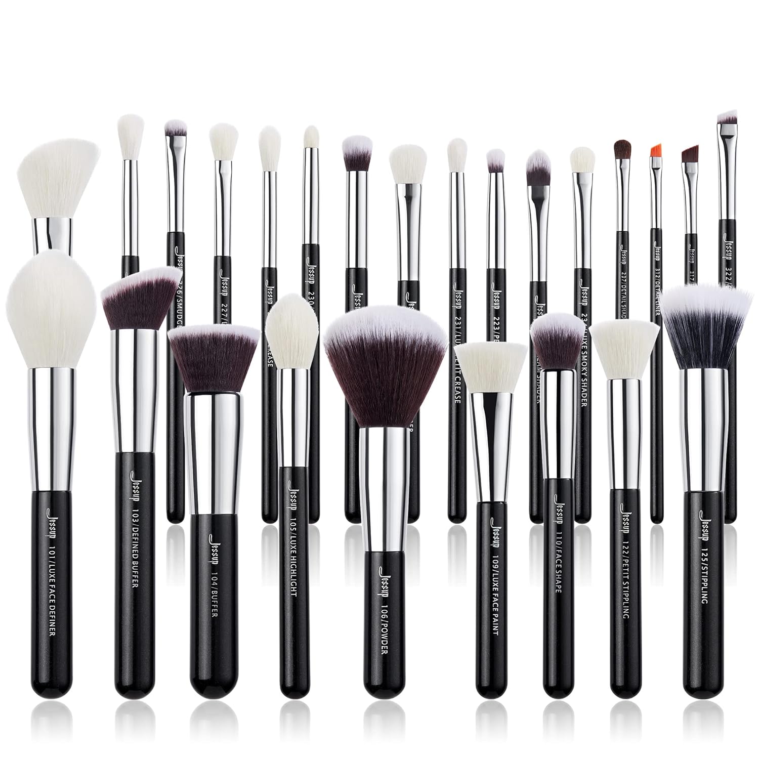 Jessup set de brochas de maquillaje, 25 piezas