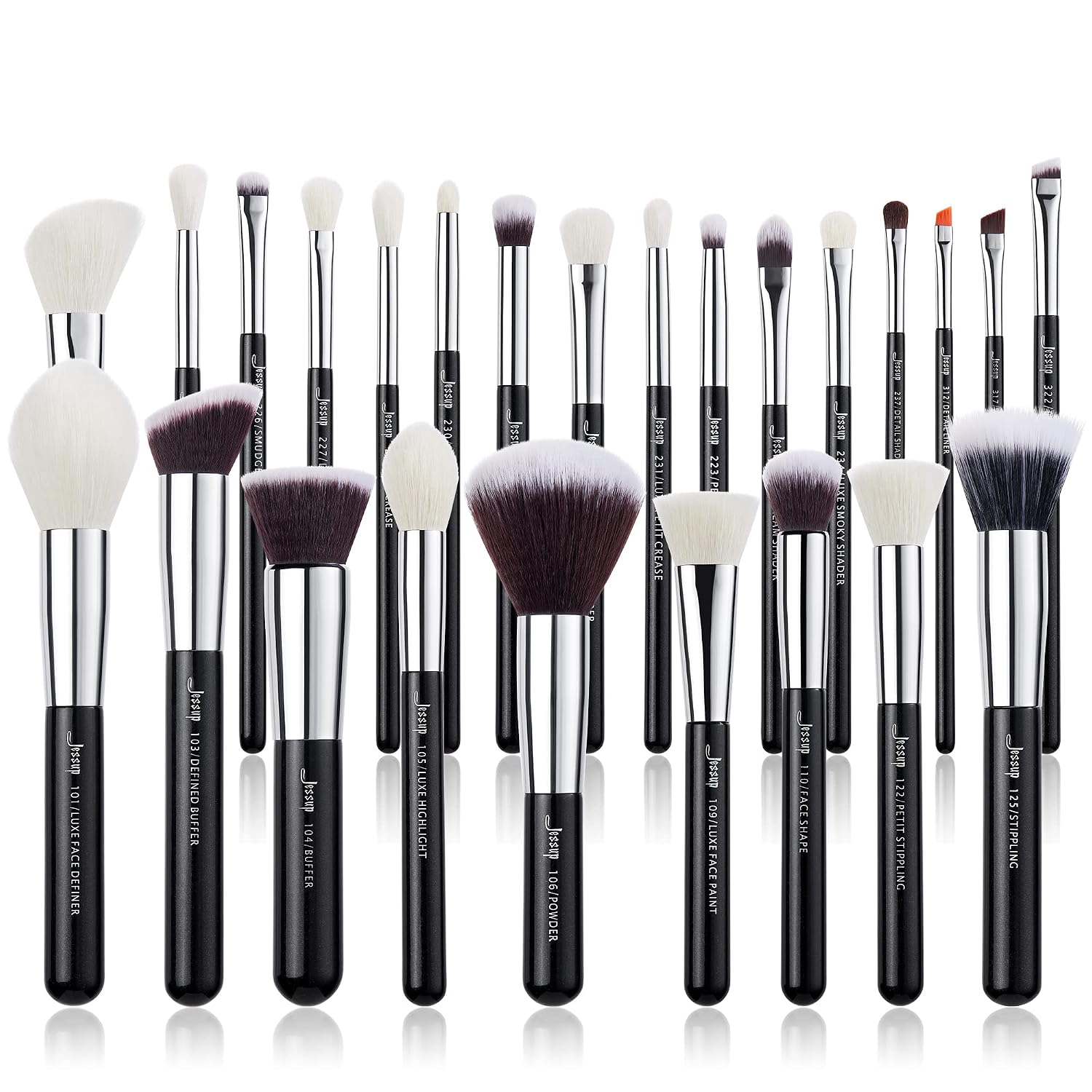 Jessup set de brochas de maquillaje, 25 piezas