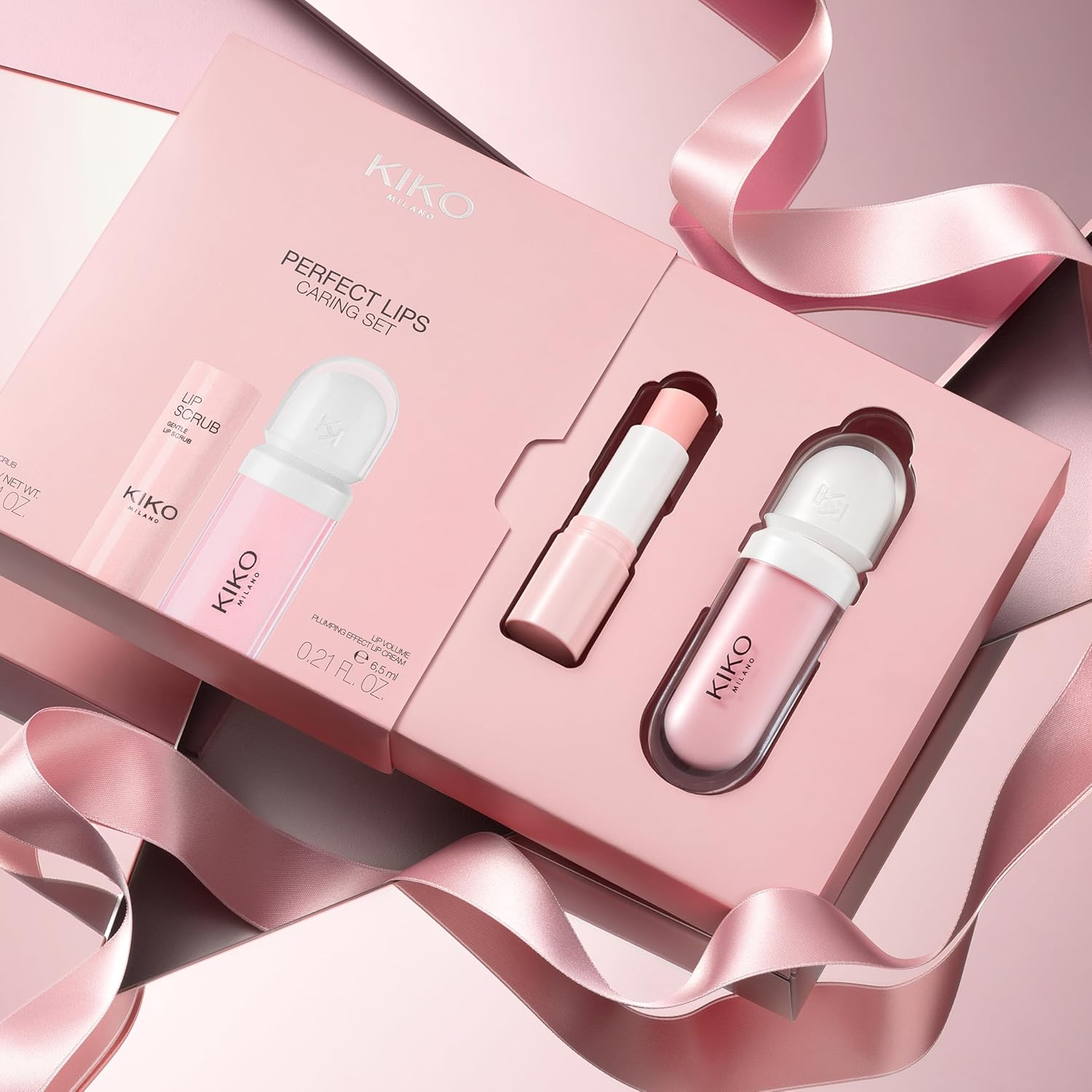 KIKO Milano Perfect Lips Care Set | 1 exfoliante labial y 1 crema de labios