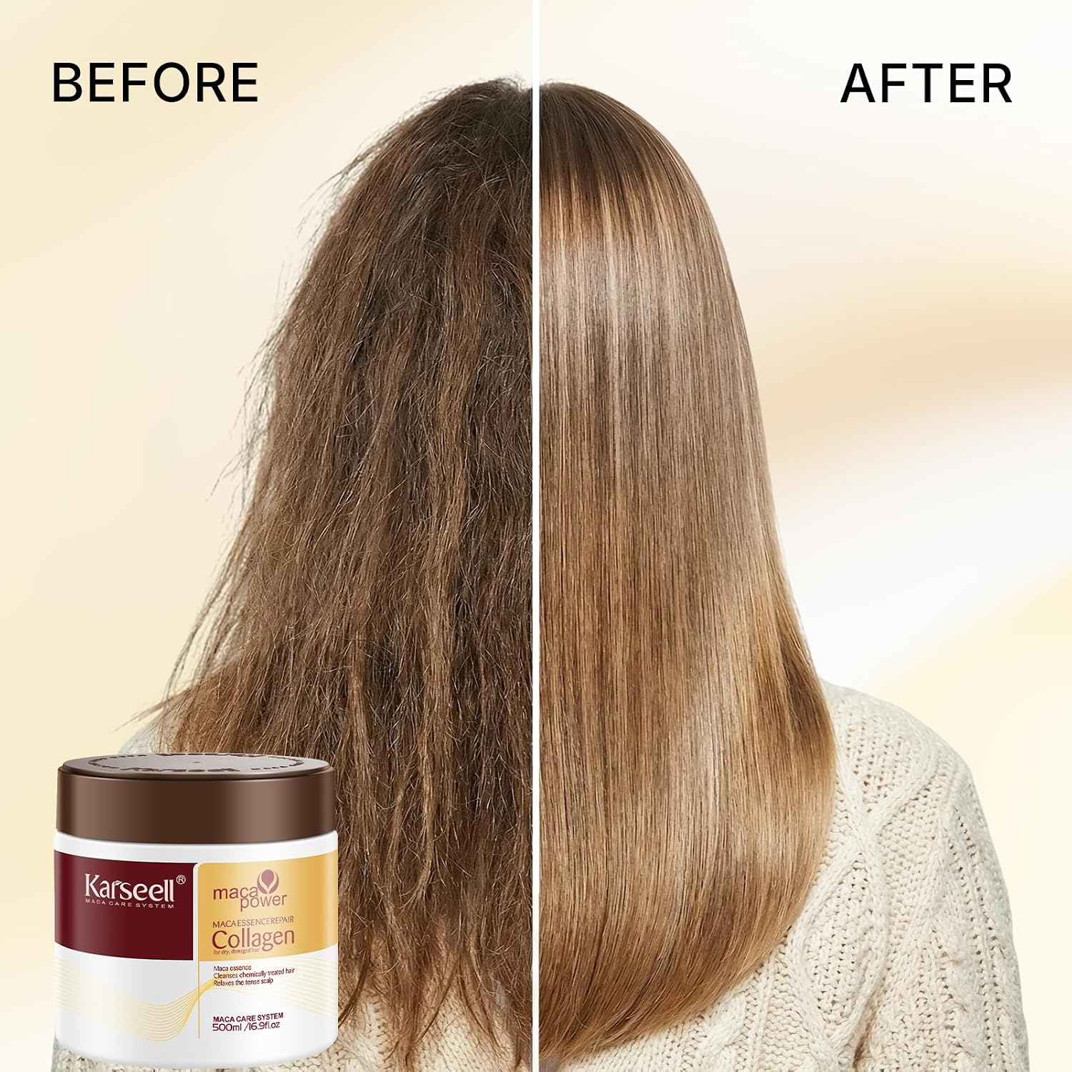 Karseell Collagen Hair Mask for Dry, Frizzy, Damaged Hair 16.90 oz
