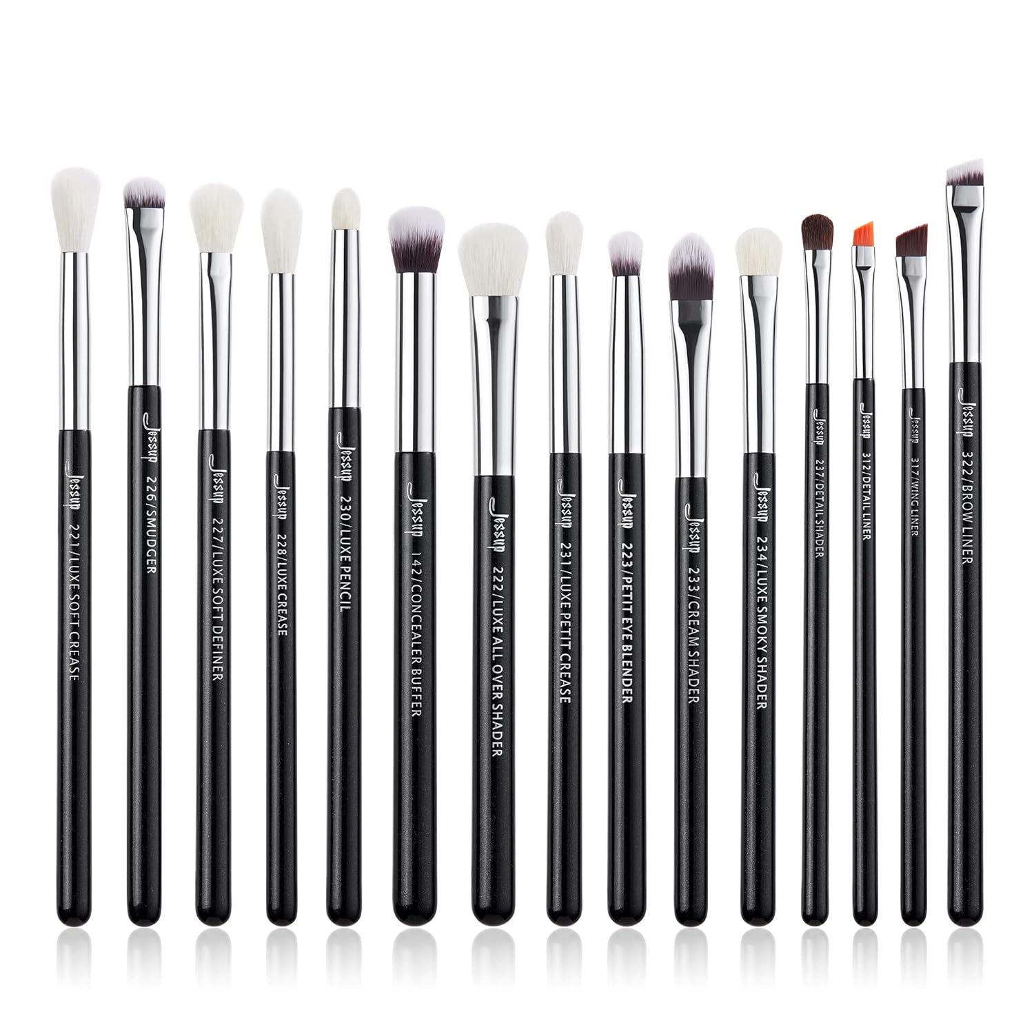 Jessup set de brochas de maquillaje, 15 piezas