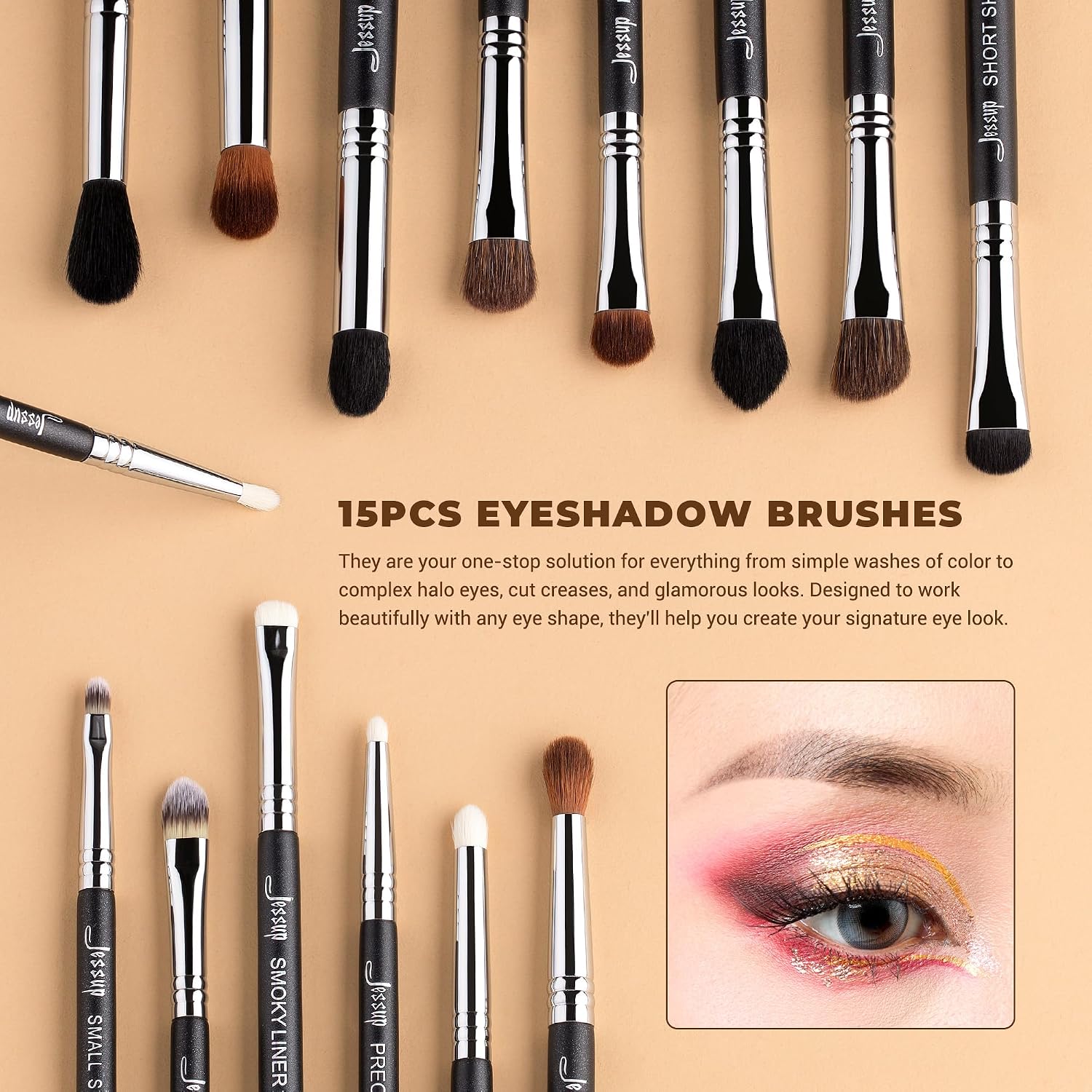 Jessup Makeup Brushes Set Professional, 35pcs Face & Eye Make up Brush T342