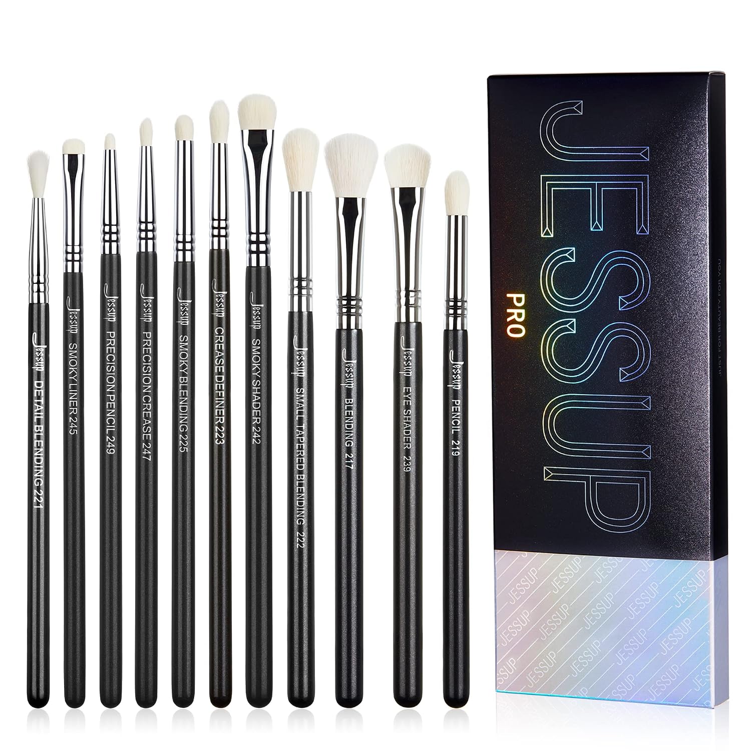 Jessup Juego de brochas de sombra de ojos, 11 Piezas