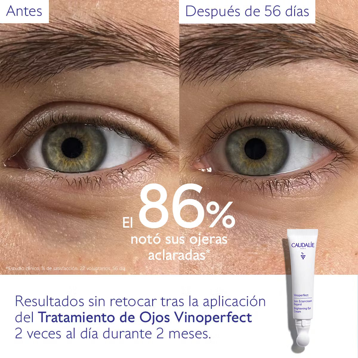 Caudalie Vinoperfect Tratamiento de Ojos Iluminador Nacinamida + Cafeína