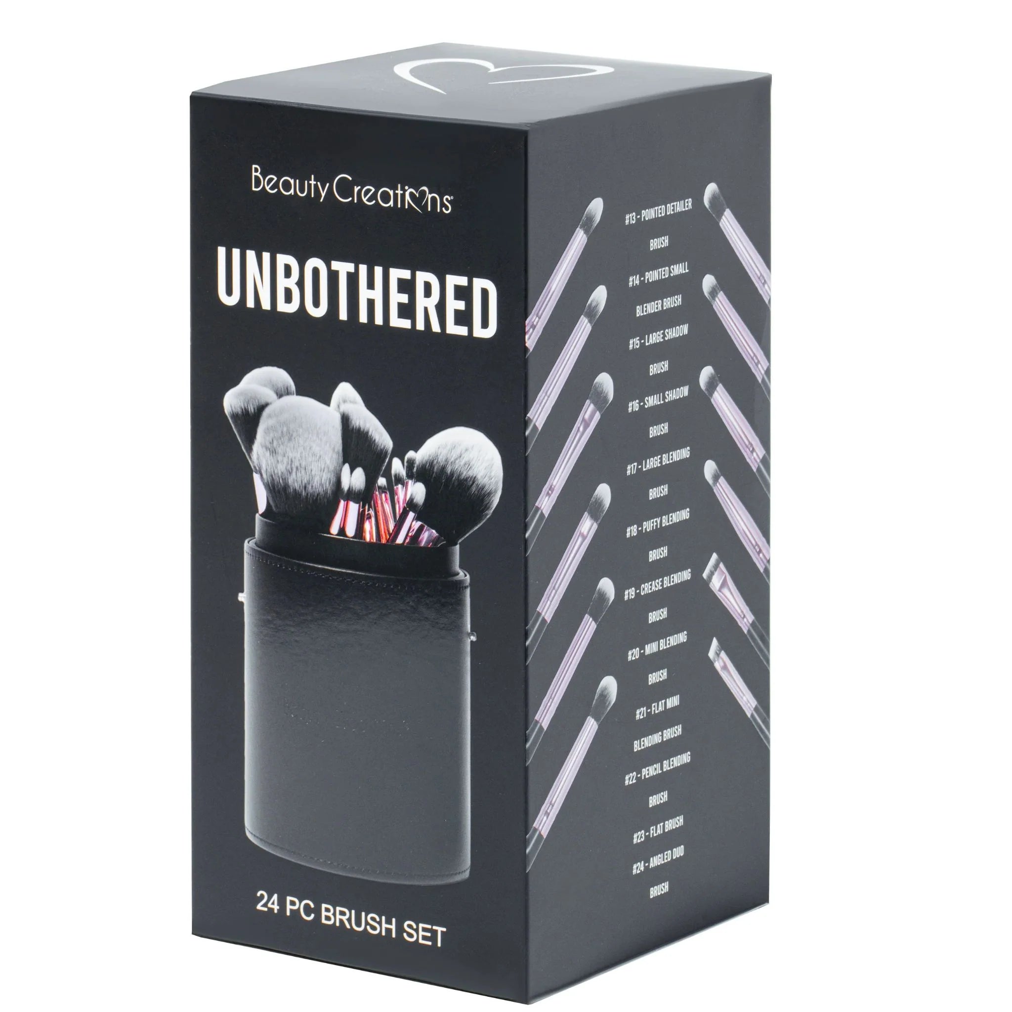 Beauty Creations set brochas 24 piezas negro