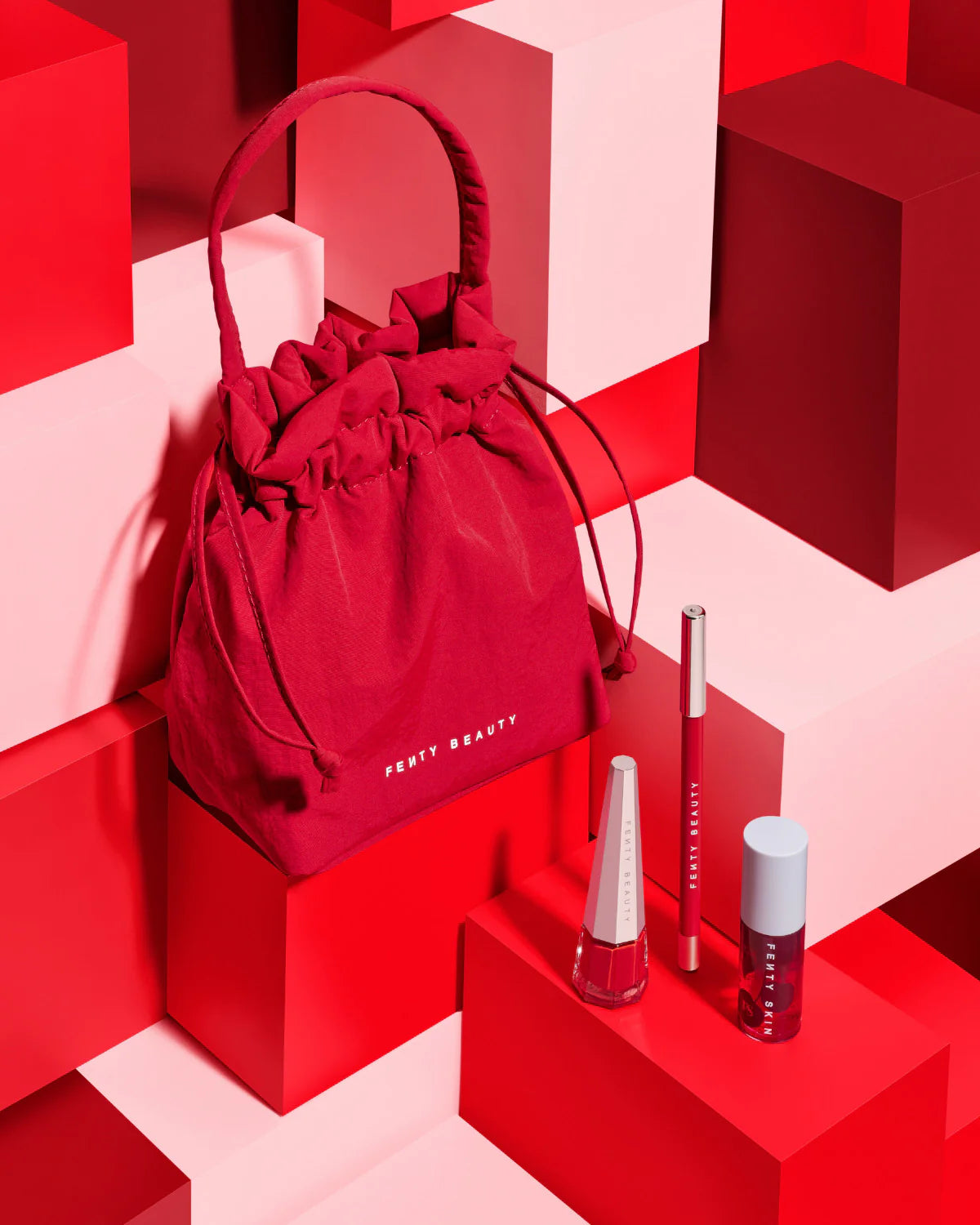 FENTY BEAUTY Set de 3 piezas para labios Cherry Mouth + estuche