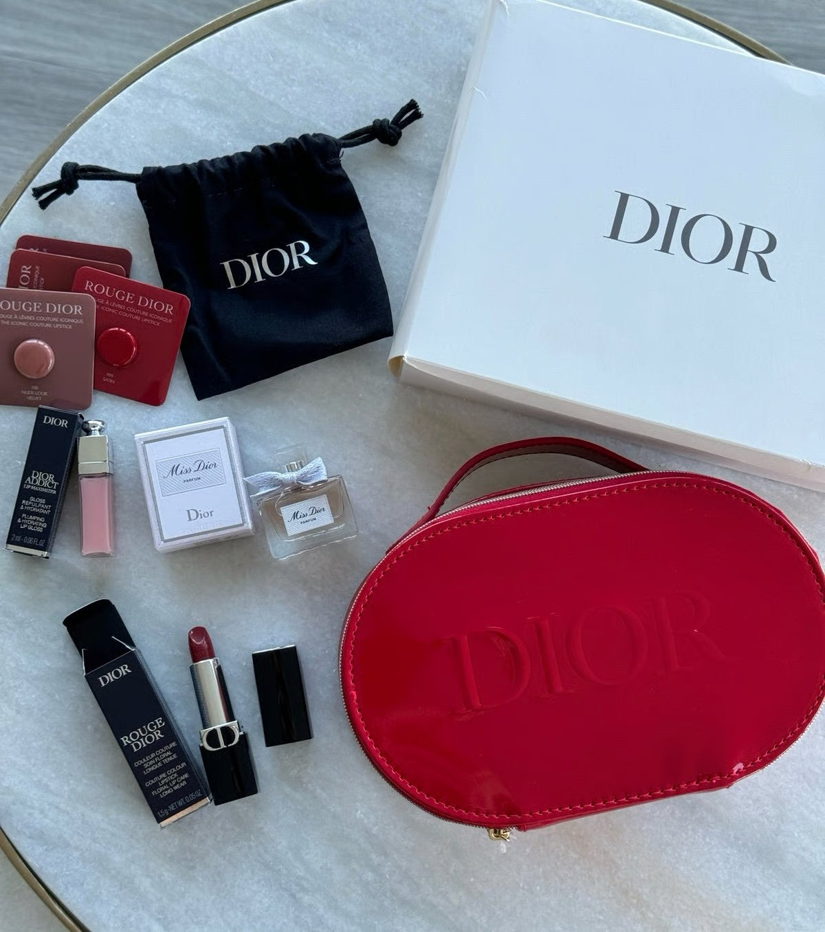 Miss Dior Makeup Red Pouch COSMETIQUERA