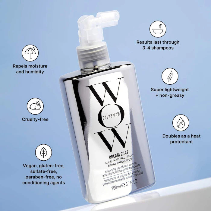 COLOR WOW Dream Coat Supernatural Anti-Frizz, Blow Dry Treatment Spray