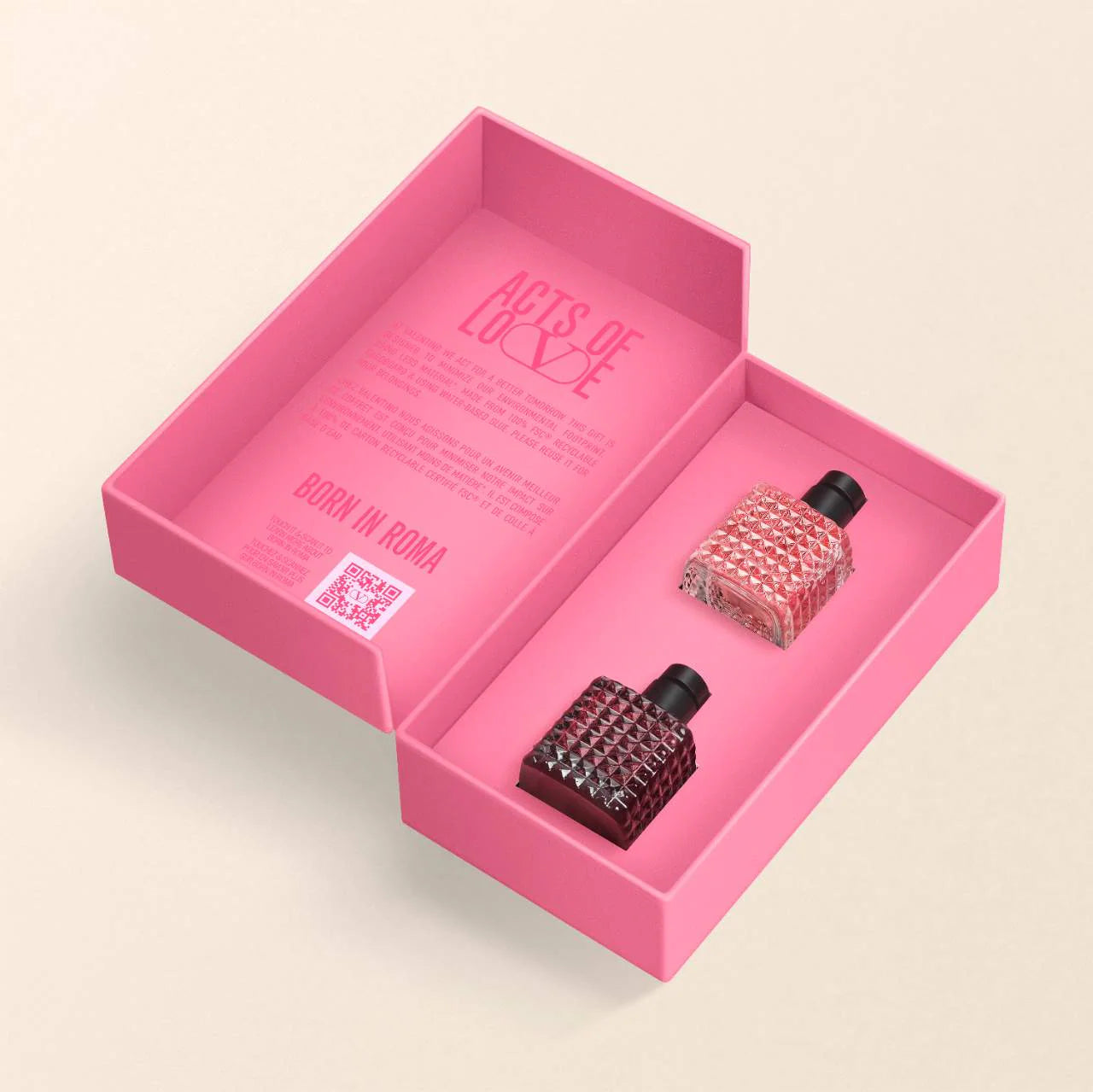 Valentino Mini Donna Born in Roma y set de perfumes Donna Born in Roma Intense.