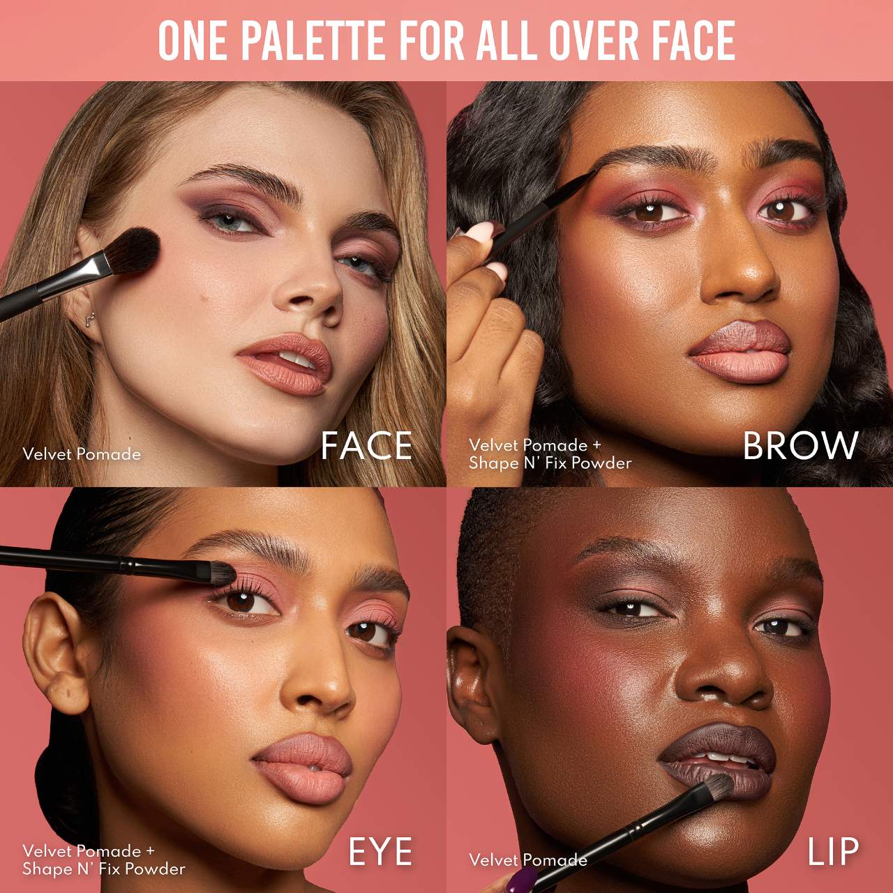 Danessa Myricks Beauty Groundwork Blooming Romance - Paleta para ojos, cejas, rostro y labios