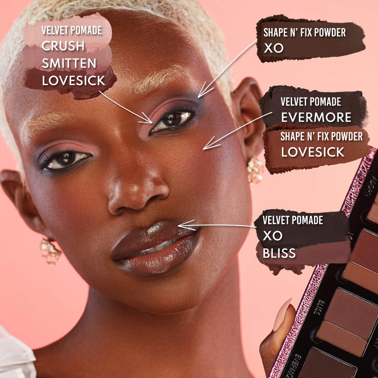 Danessa Myricks Beauty Groundwork Blooming Romance - Paleta para ojos, cejas, rostro y labios