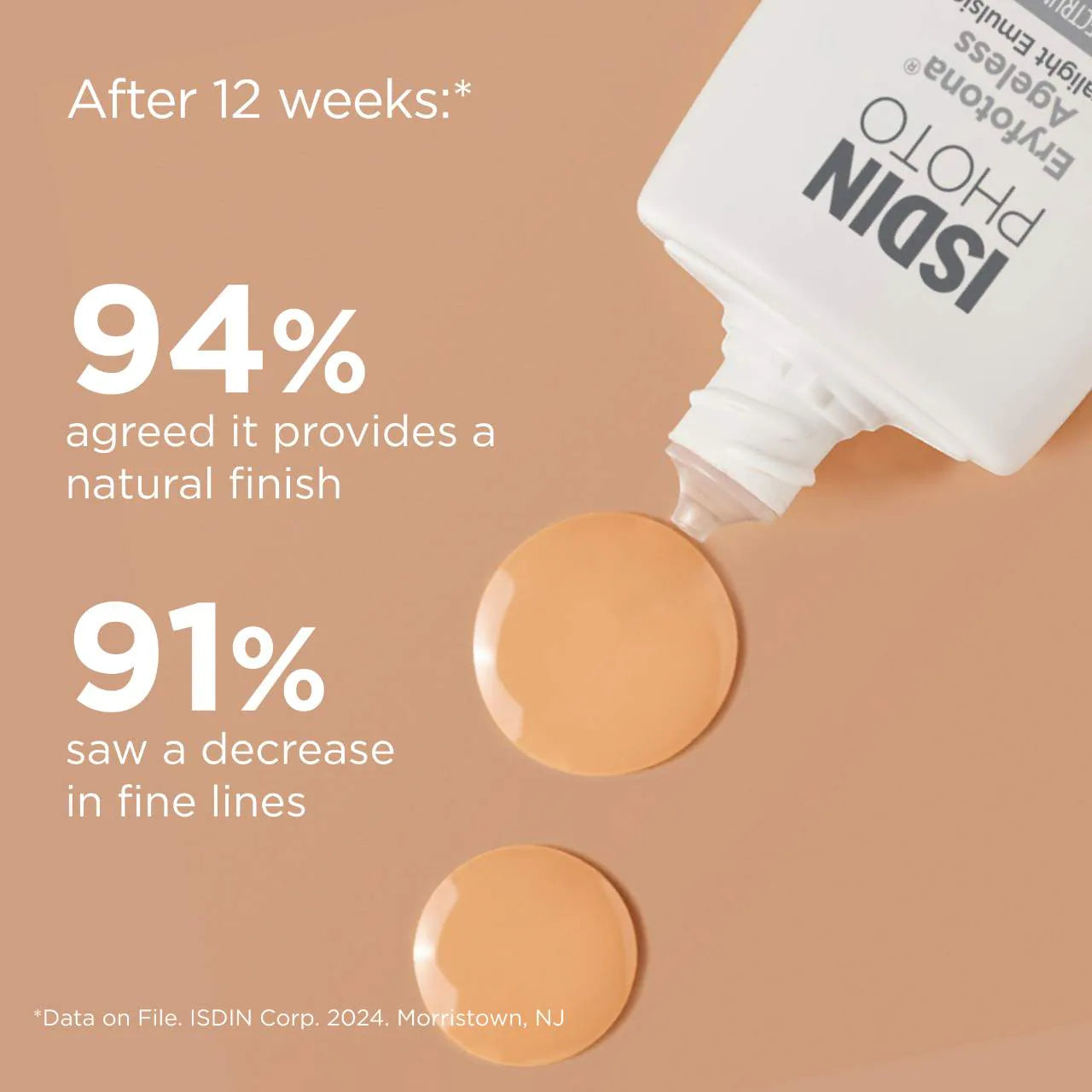 ISDIN Eryfotona Ageless Ultralight Tinted Mineral Sunscreen SPF 50 to even tone and fight photoaging with Peptides and Vitamin E 50