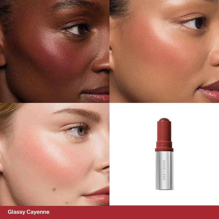 Haus Labs  Color Fuse Longwear Hydrating Glassy Lip + Cheek Blush Balm Stick