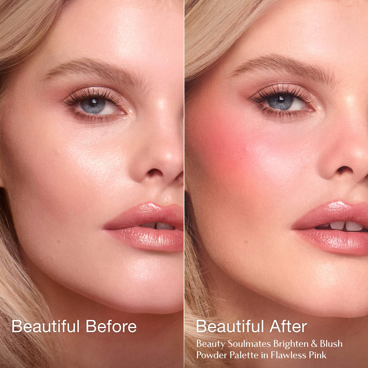 Charlotte Tilbury  Pillow Talk Beauty Soulmates Airbrush Flawless Finish Brightening and Blush Powder Palette