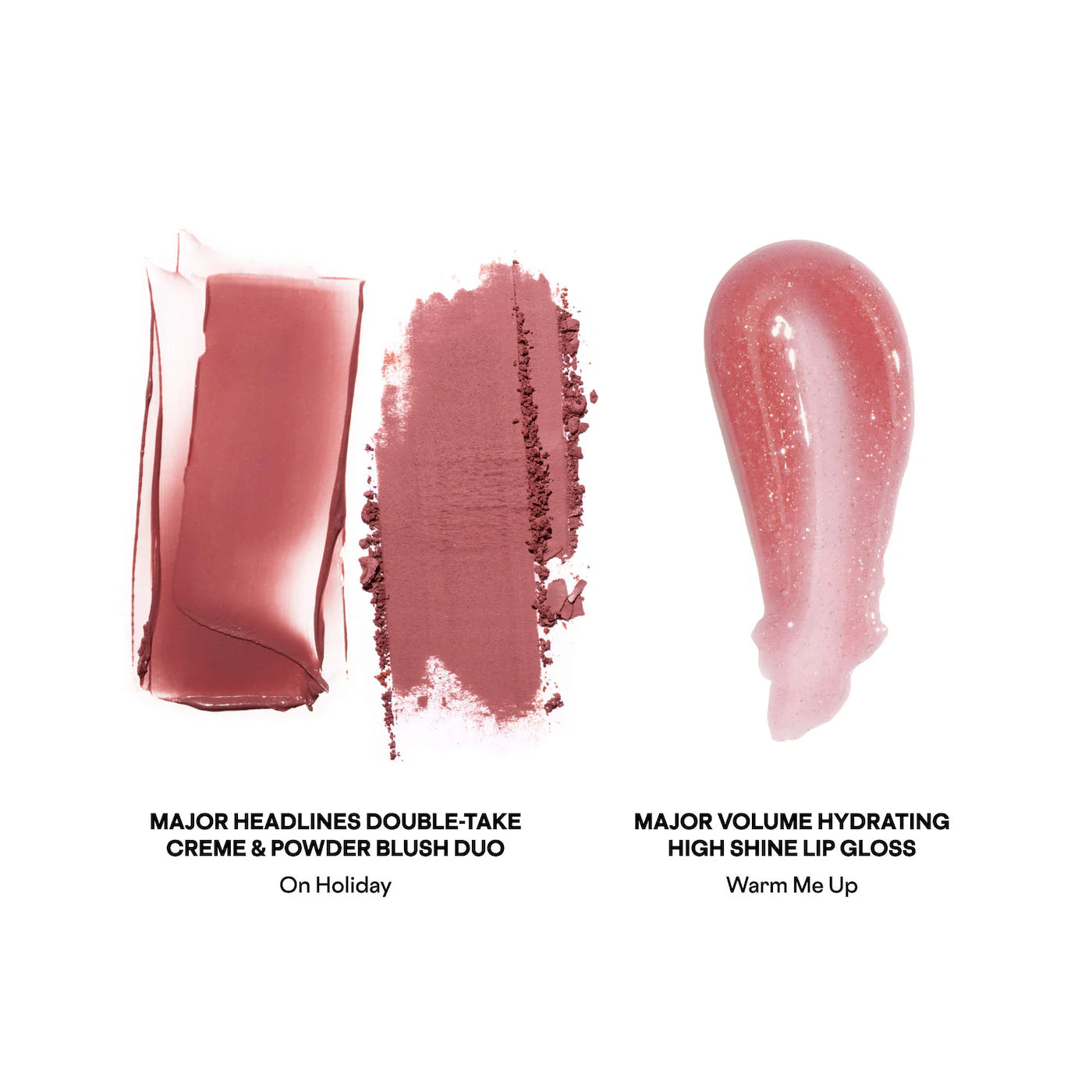 PATRICK TA  Patrick's Glow and Gloss Set: Major Headlines Blush Duo and Lip Gloss Makeup Gift Set