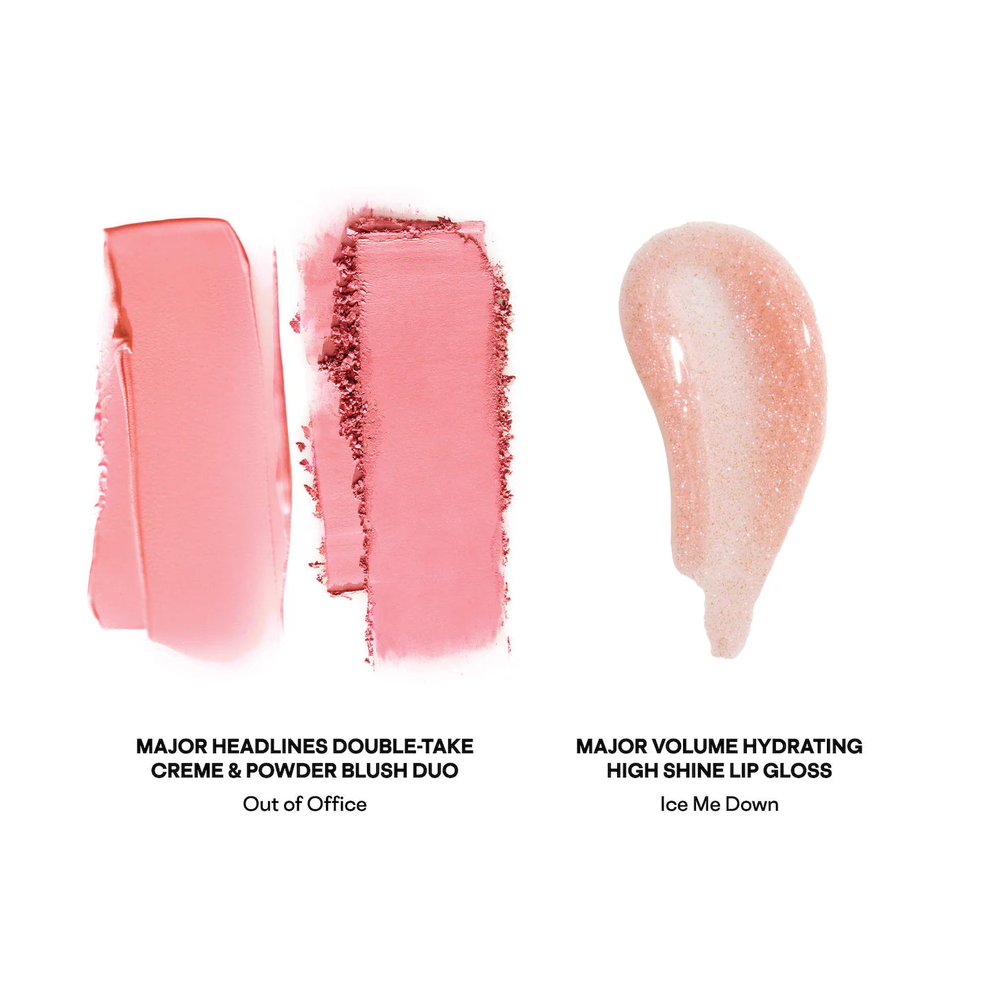 PATRICK TA  Patrick's Glow and Gloss Set: Major Headlines Blush Duo and Lip Gloss Makeup Gift Set