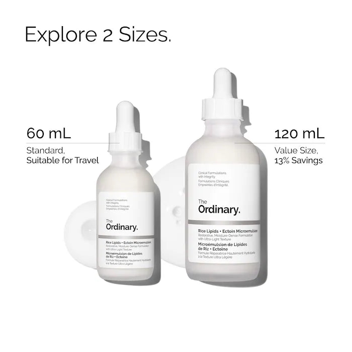 Rice Lipids + Ectoin Microemulsion Moisturizer for Soothing Hydration & Reduced Redness