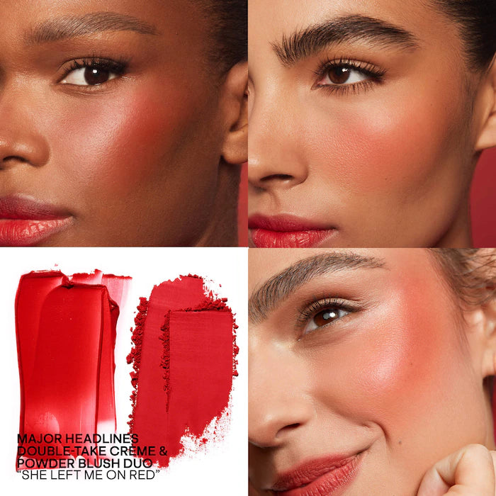 PATRICK TA  Mini Major Headlines Double-Take Crème & Powder Blush Duo