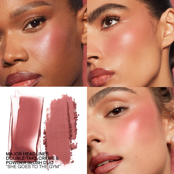 PATRICK TA  Mini Major Headlines Double-Take Crème & Powder Blush Duo