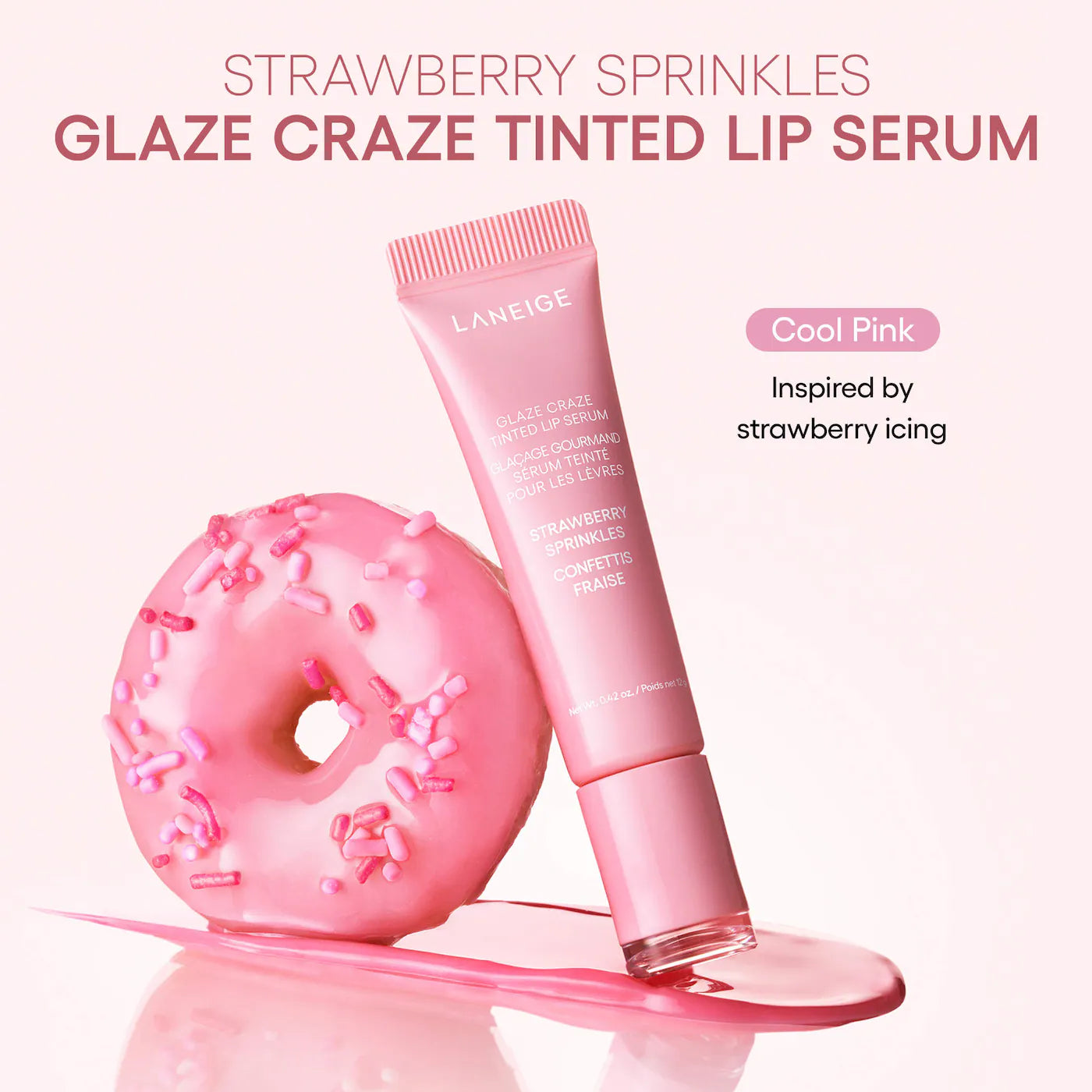 LANEIGE  Glaze Craze Donut Delight Hydrating Tinted Lip Serum Duo