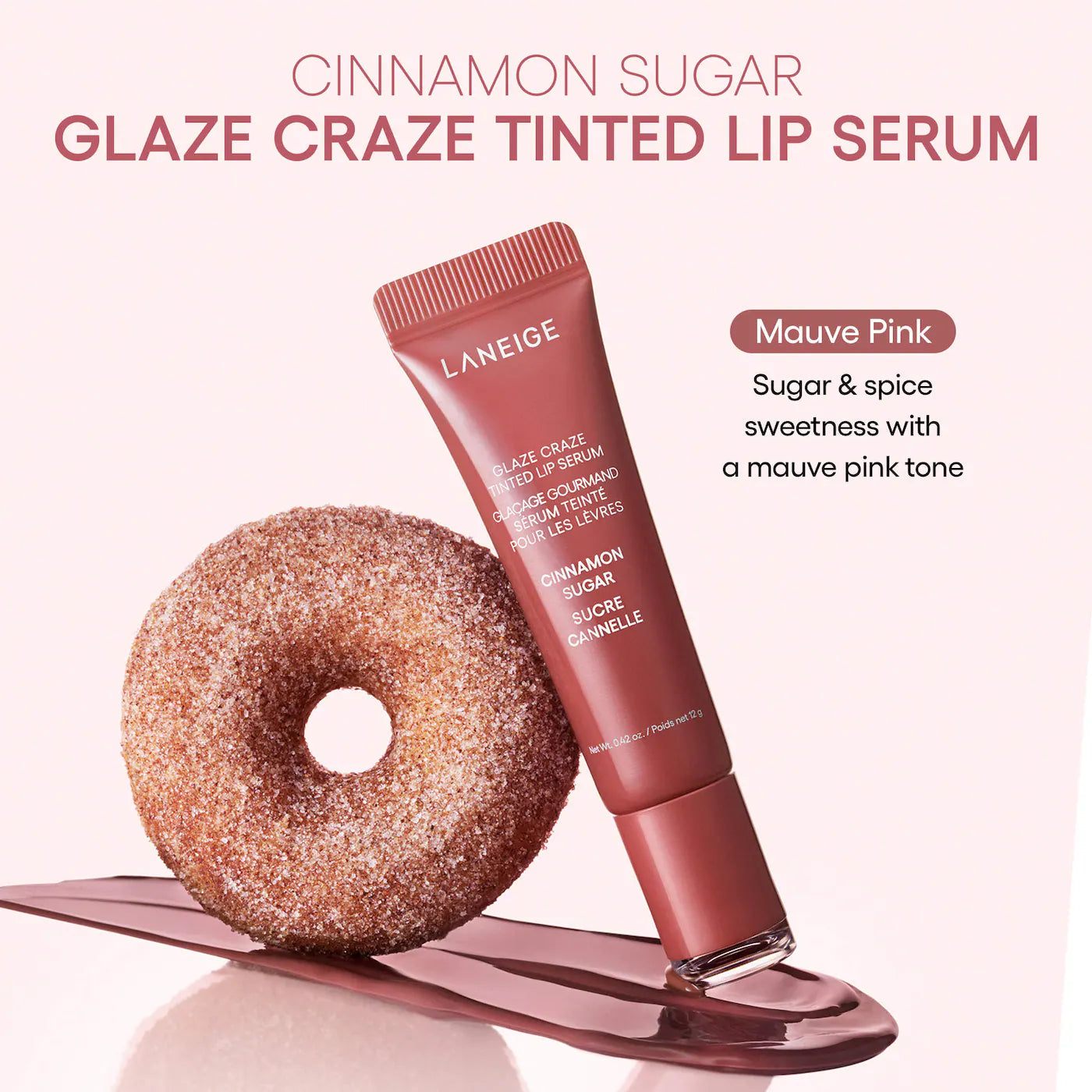 LANEIGE  Glaze Craze Donut Delight Hydrating Tinted Lip Serum Duo