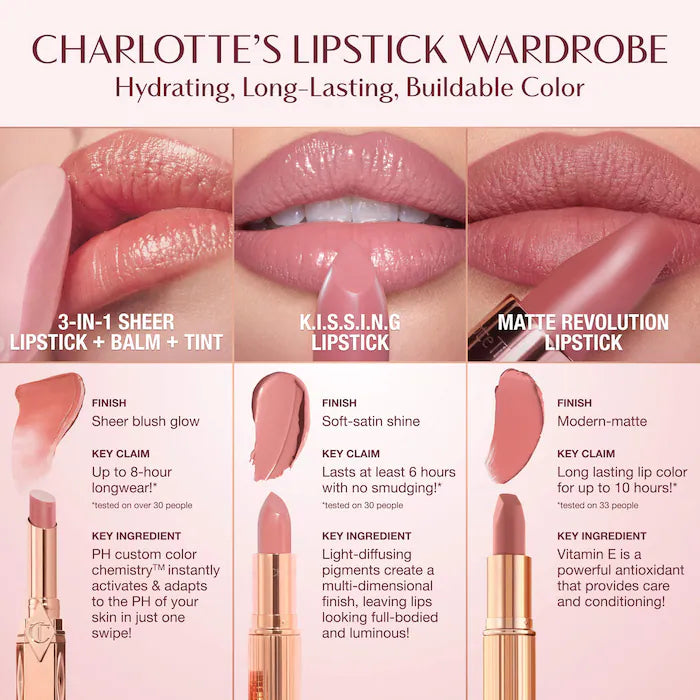 Charlotte Tilbury  Pillow Talk Long Lasting Blush Balm Sheer Lip Tint