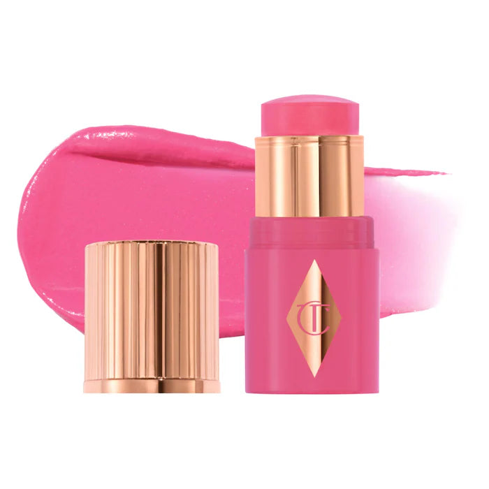 Charlotte Tilbury Mini Unreal Lip + Cheek Glow Blush Stick with Hyaluronic Acid