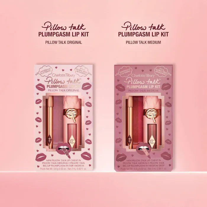 Charlotte Tilbury Mini Pillow Talk Plumpgasm Lip Liner and Lip Gloss Set