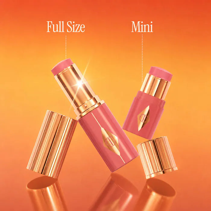 Charlotte Tilbury Mini Unreal Lip + Cheek Glow Blush Stick with Hyaluronic Acid