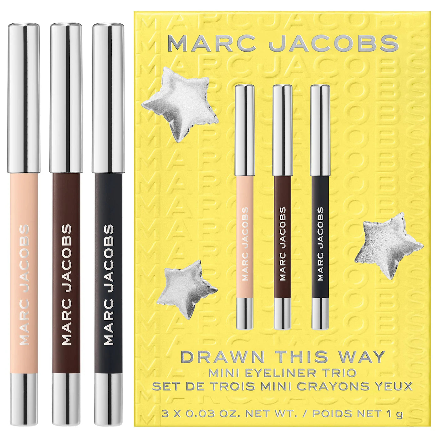 Marc Jacobs Beauty Set x3 Drawn This Way Long-Wear Waterproof Sharpenable Gel Eyeliner